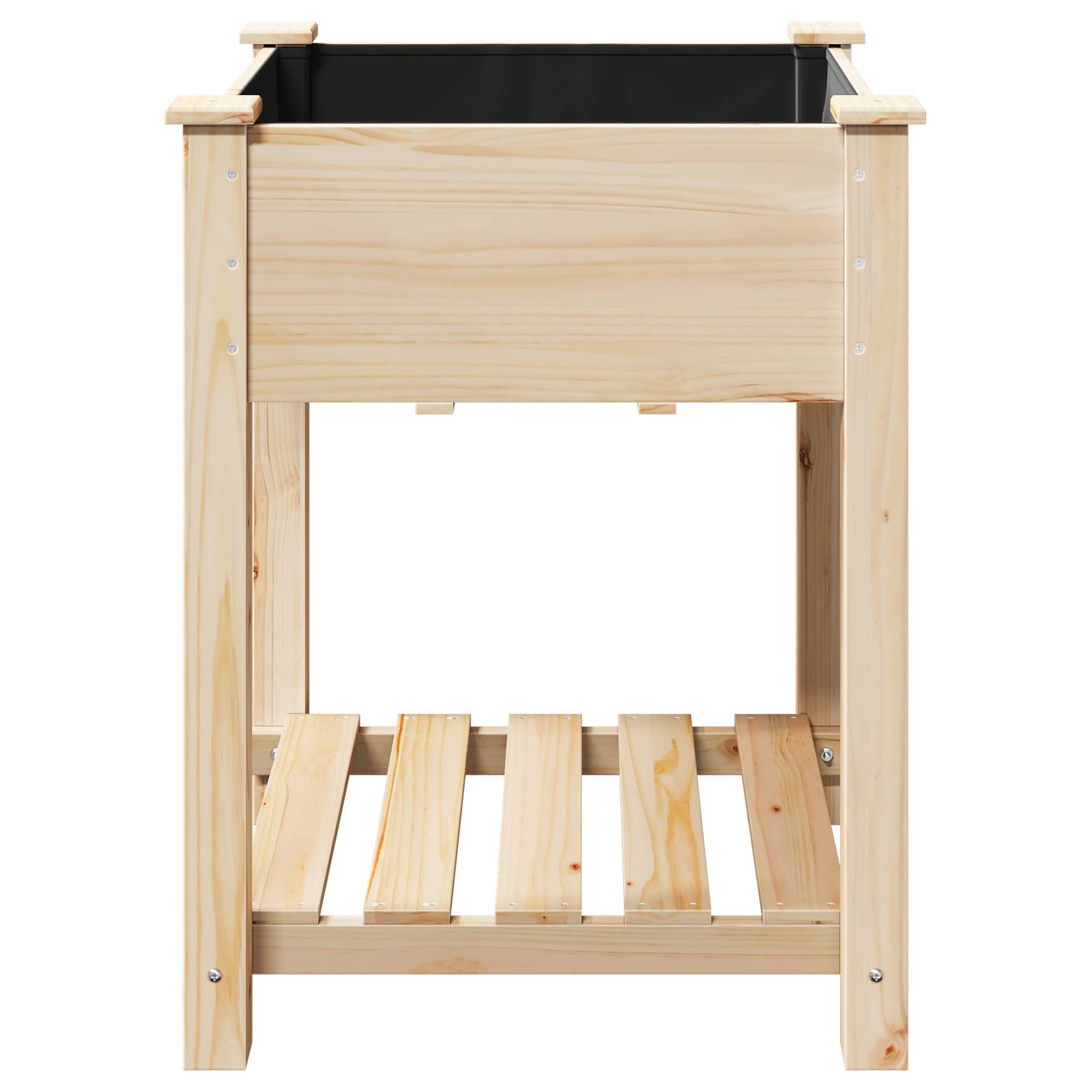 vidaXL Pflanzkasten mit Ablage 60x60x76 cm Massivholz Tanne