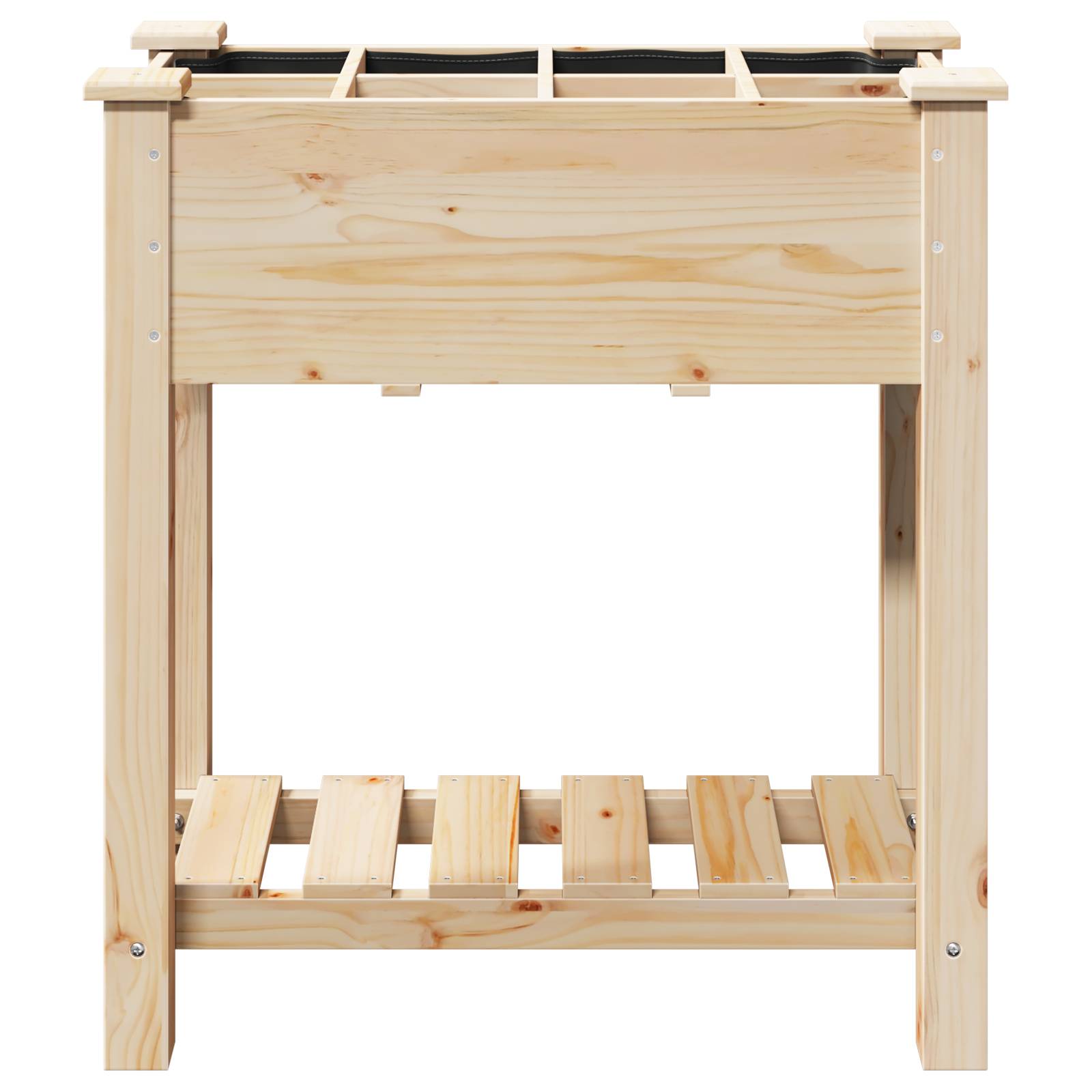 vidaXL Pflanzkasten mit Rankgitter 71x37x76 cm Massivholz Tanne