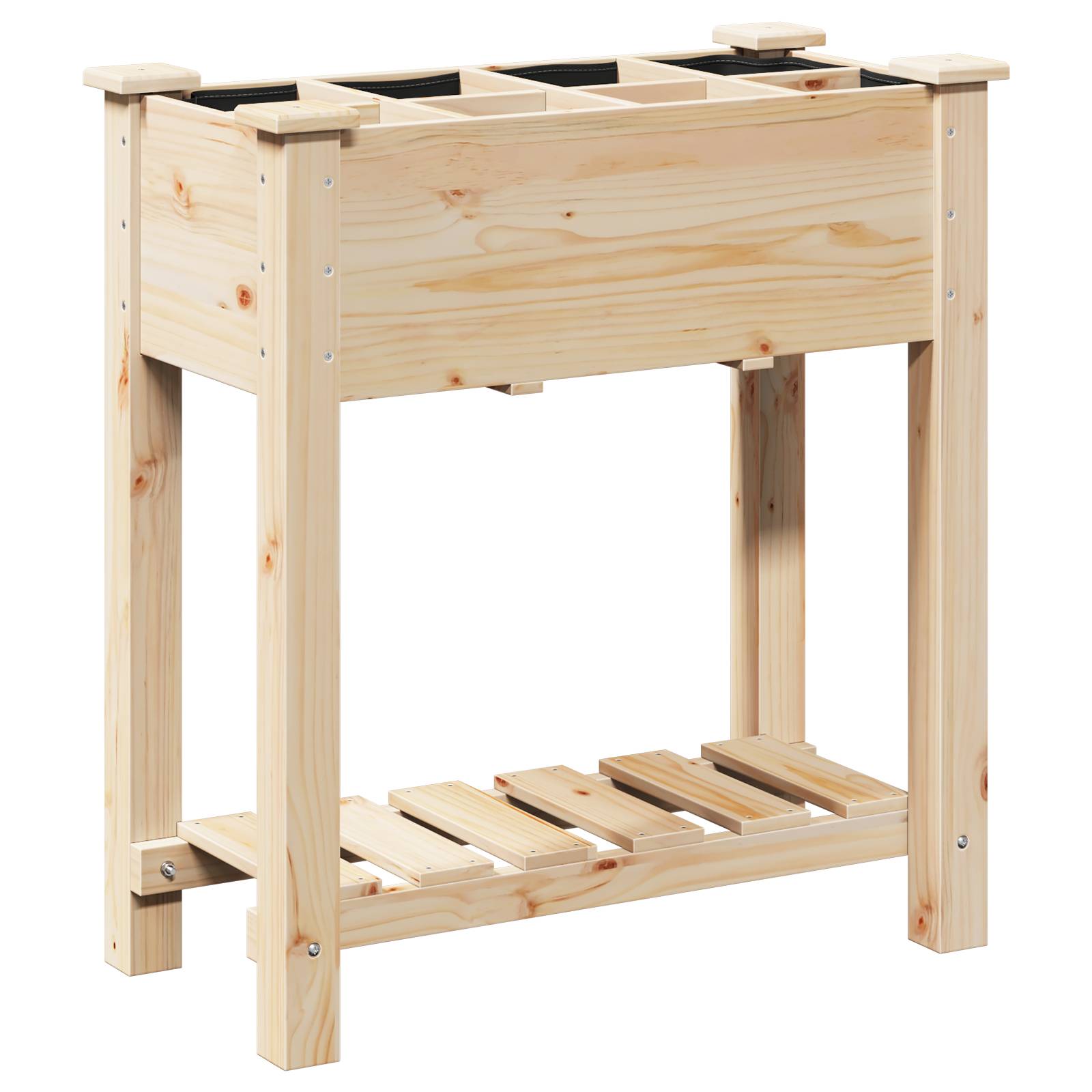 vidaXL Pflanzkasten mit Rankgitter 71x37x76 cm Massivholz Tanne