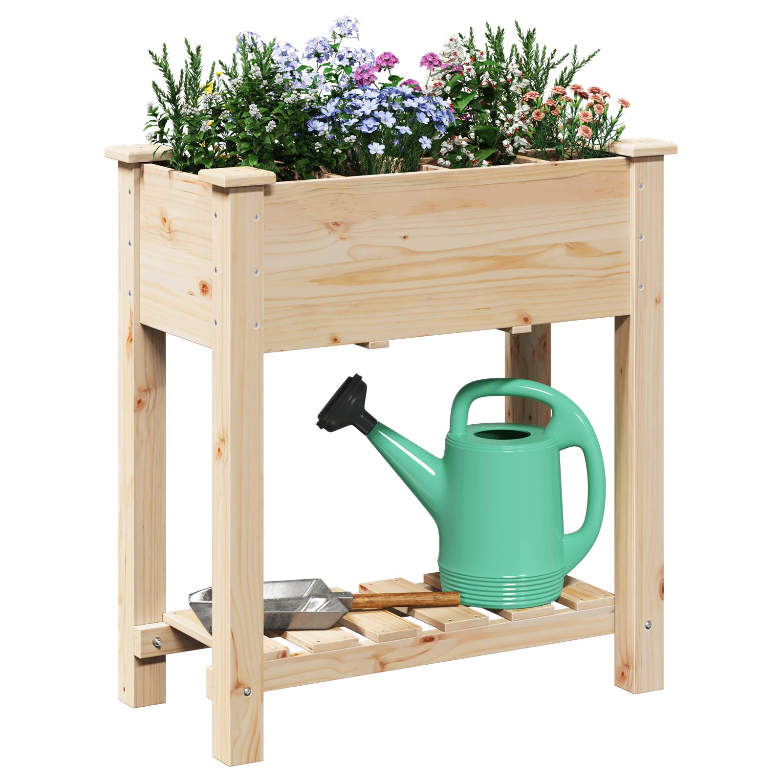 vidaXL Pflanzkasten mit Rankgitter 71x37x76 cm Massivholz Tanne