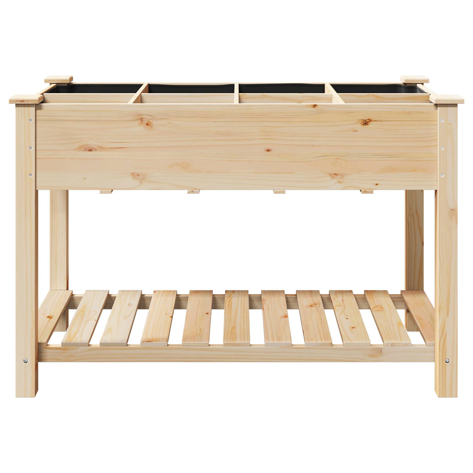 vidaXL Pflanzkasten mit Rankgitter 115x59x76 cm Massivholz Tanne