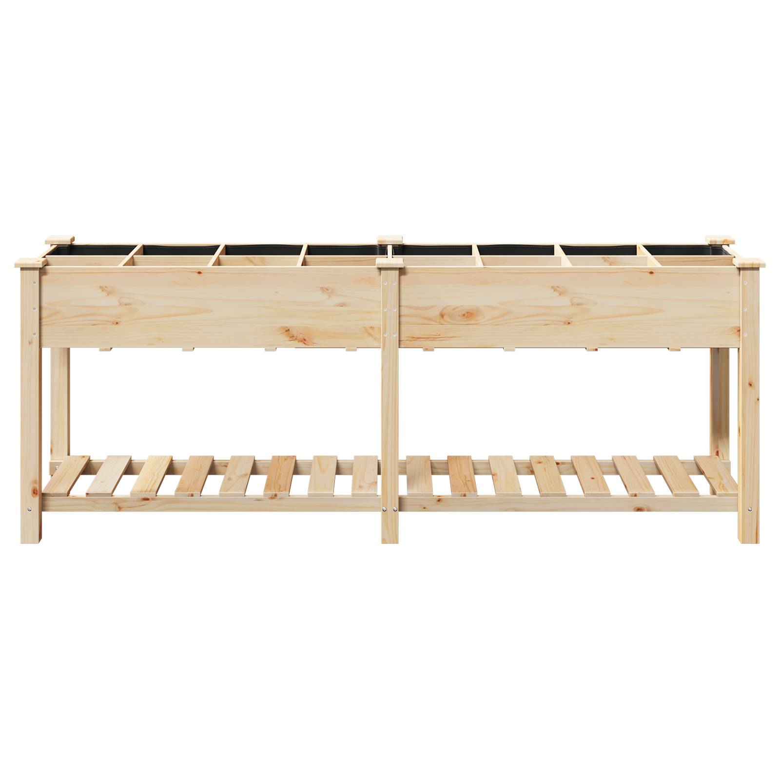 vidaXL Pflanzkasten mit Rankgitter 203x53x76 cm Massivholz Tanne