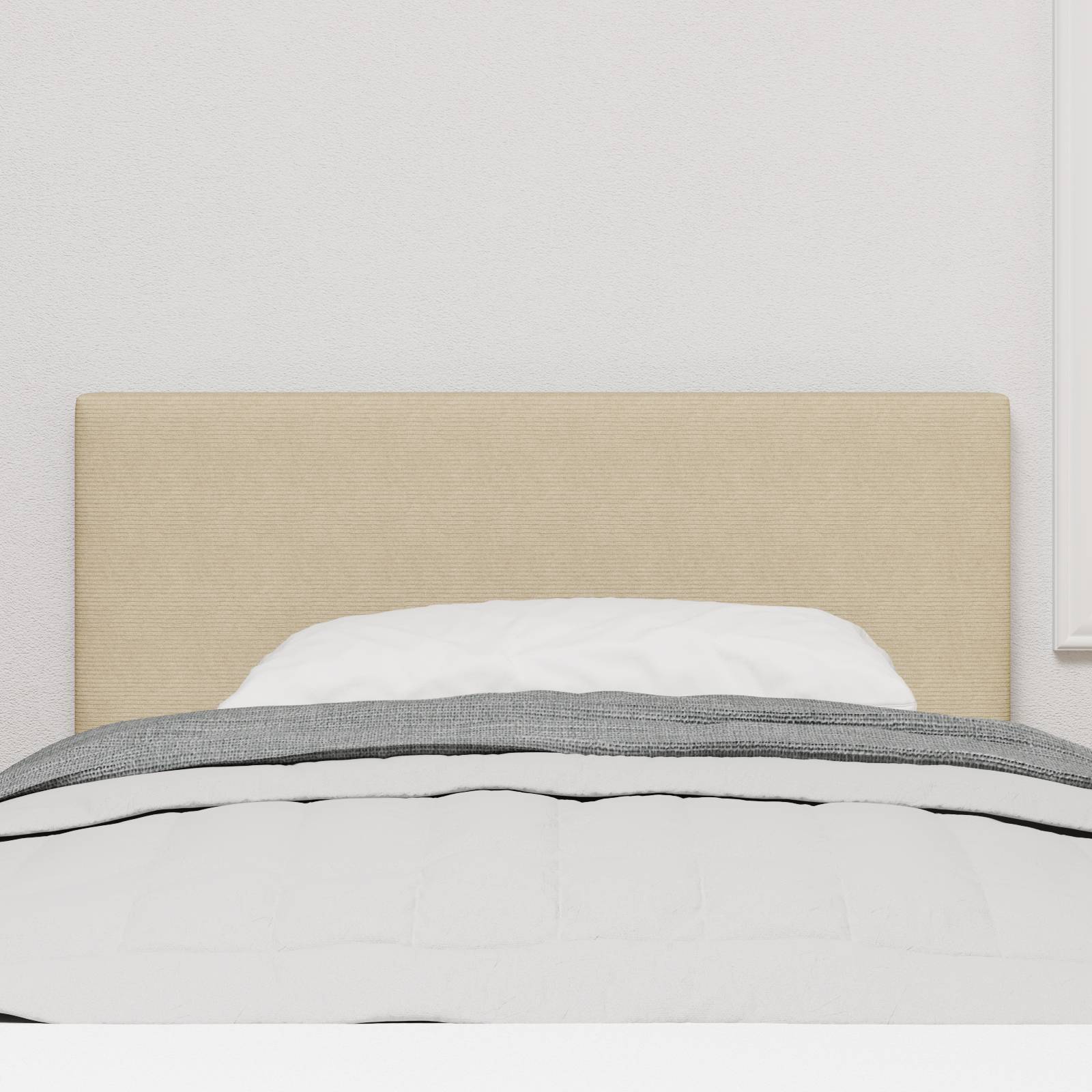 vidaXL Kopfteil Einfarbig Hellgrün Grau 80 cm Cordstoff