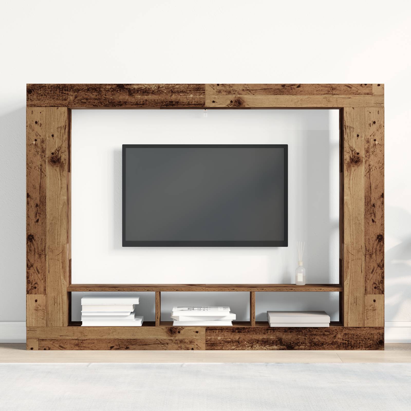 vidaXL TV-Wandschrank Altholz 152x22x113 cm