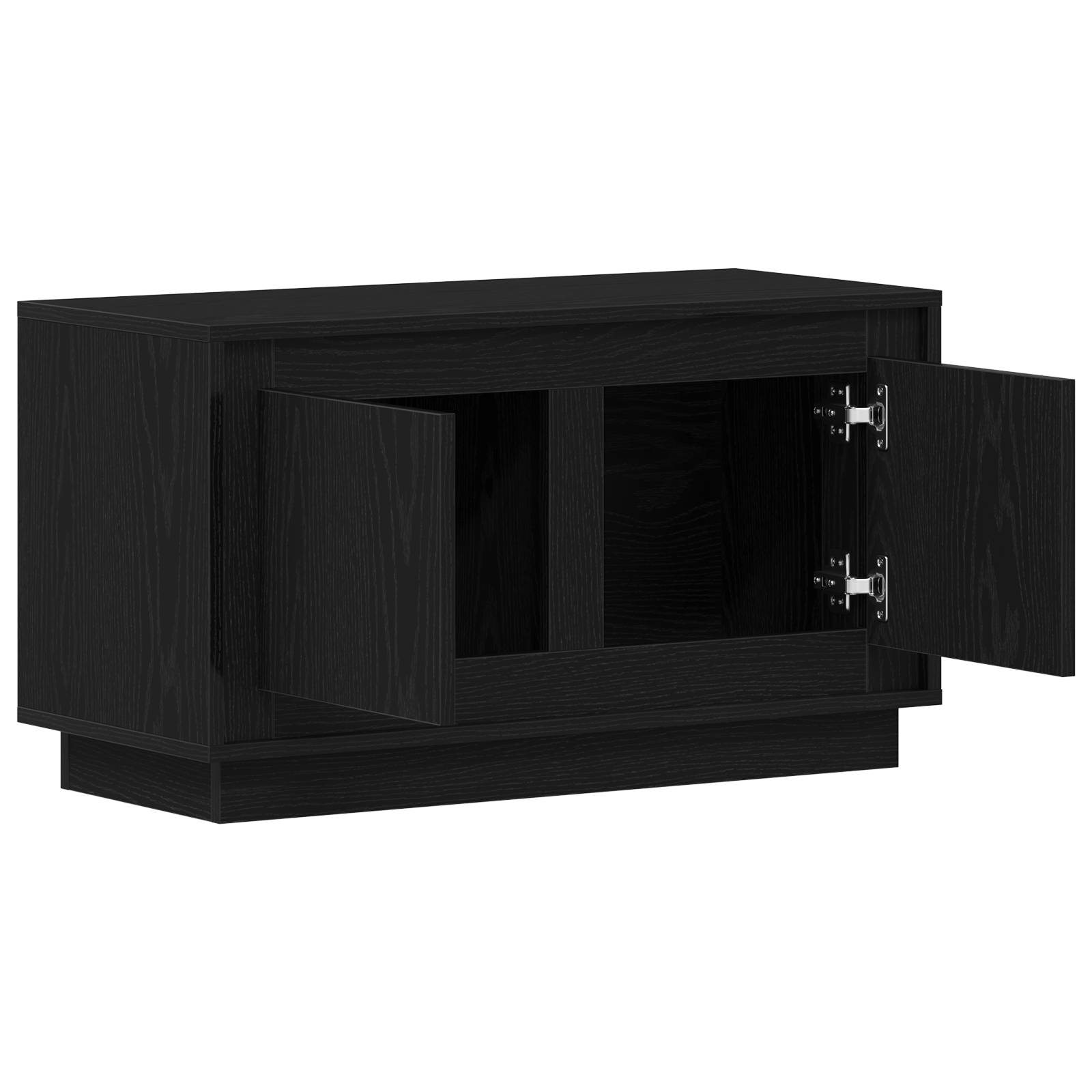 vidaXL TV-Schrank Schwarz Eiche 80x35x45 cm Holzwerkstoff