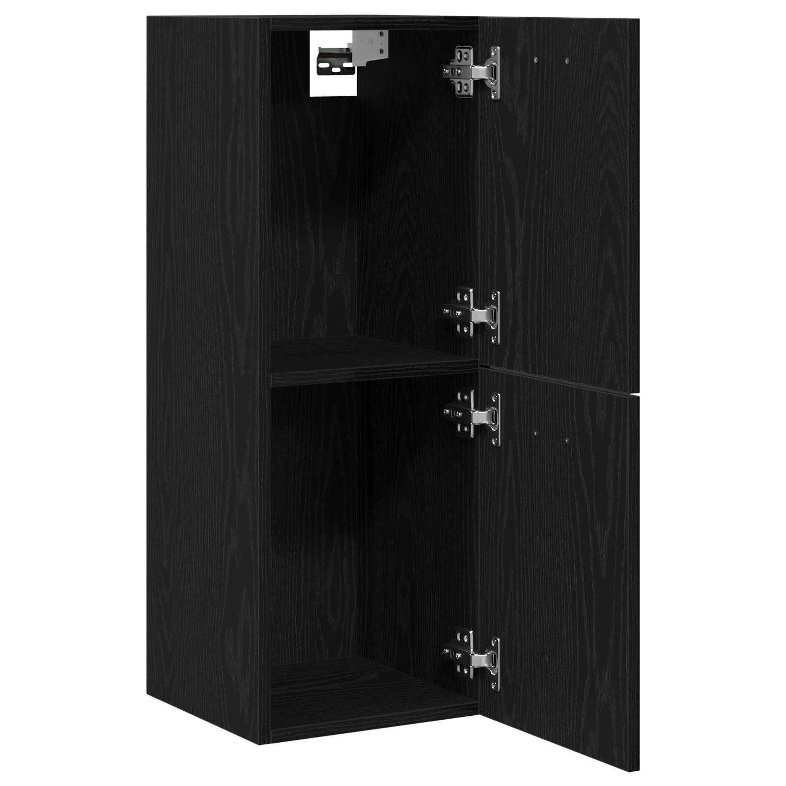 vidaXL Bad-Wandschrank Schwarz Eiche 30x30x80 cm Spanplatte