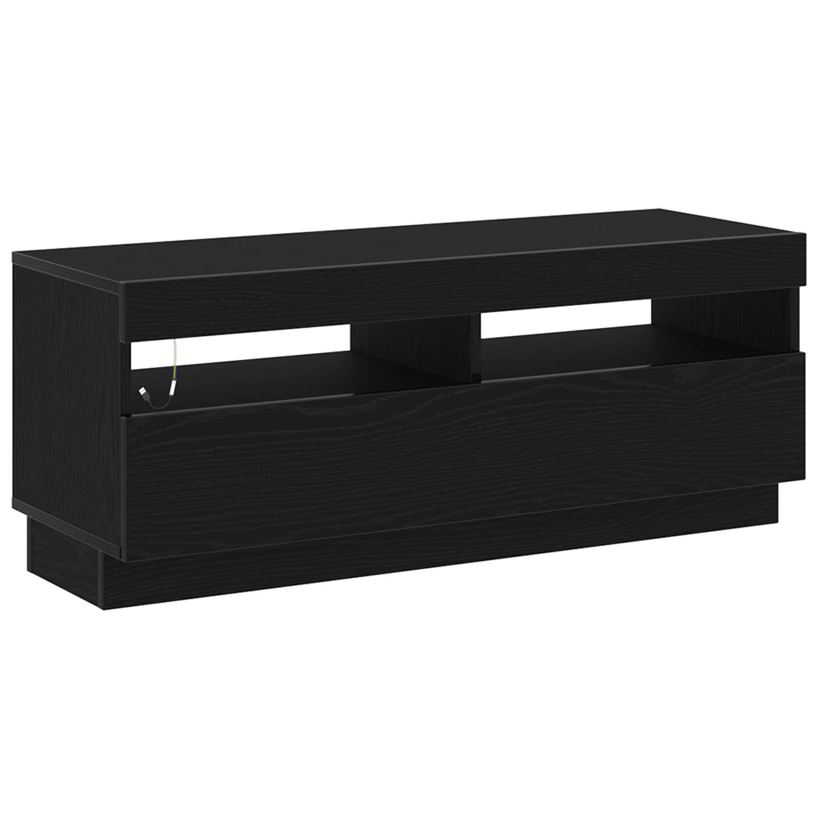 vidaXL LED TV-Möbel Schwarz Eiche 100x35x40 cm Holzwerkstoff
