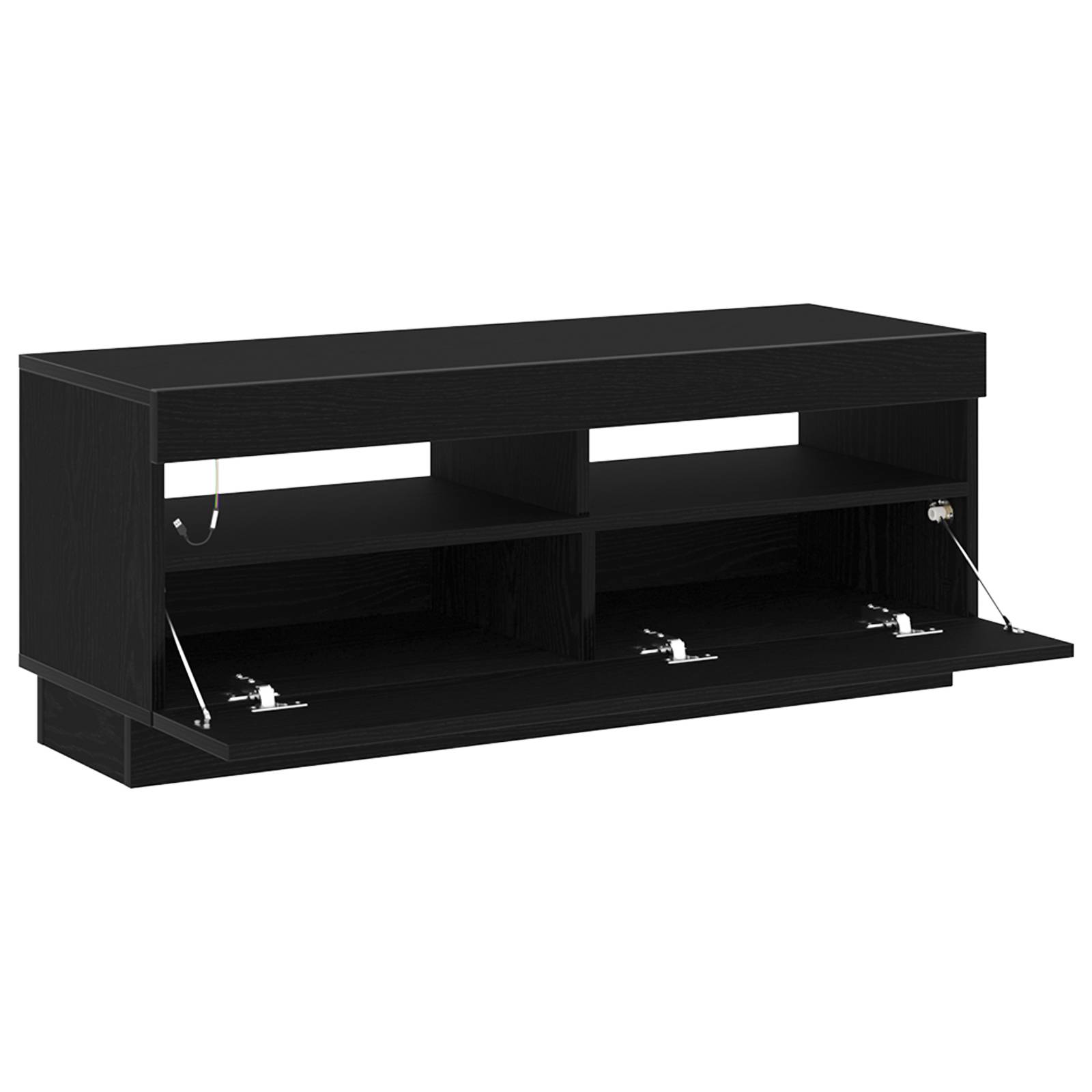 vidaXL LED TV-Möbel Schwarz Eiche 100x35x40 cm Holzwerkstoff