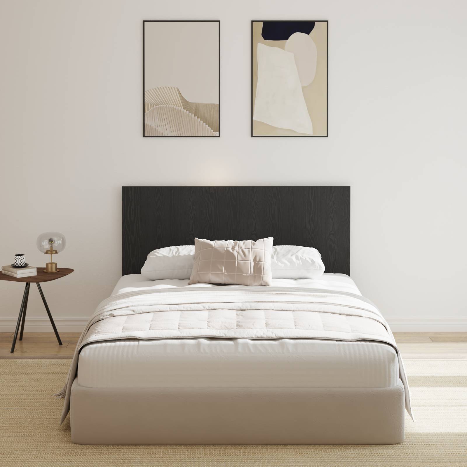 vidaXL Kopfteil Schwarz Eiche 160x1,5x80 cm Möbelholz