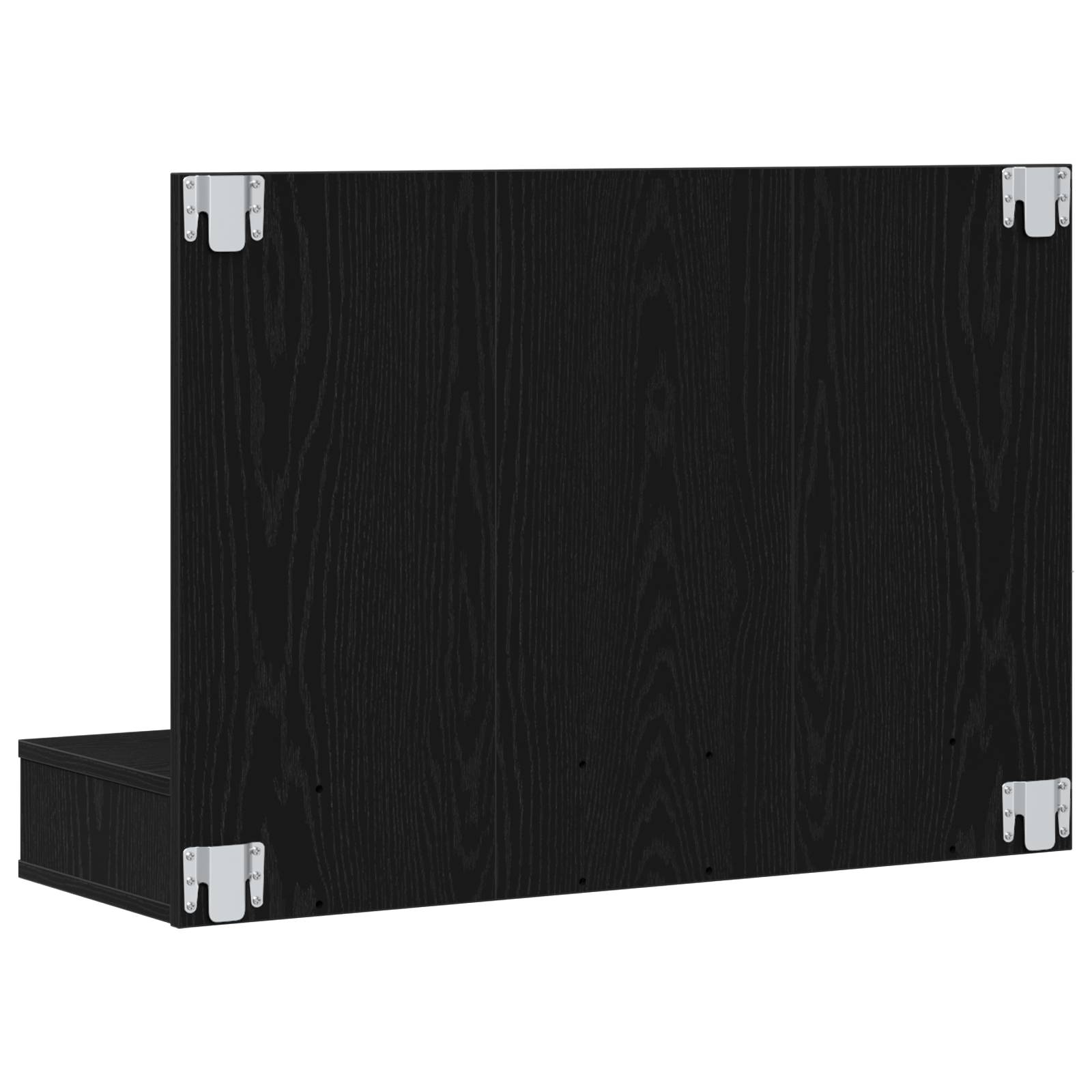 vidaXL LED Spiegelschrank Schwarz Eiche 90x31,5x62 cm