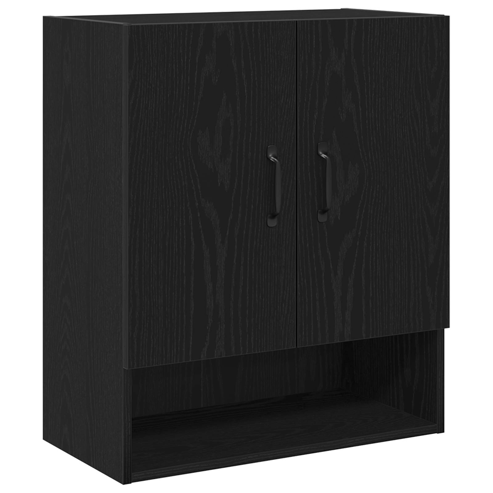 vidaXL Wandregal Schwarze Eiche 60x30x70 cm Holzwerkstoff