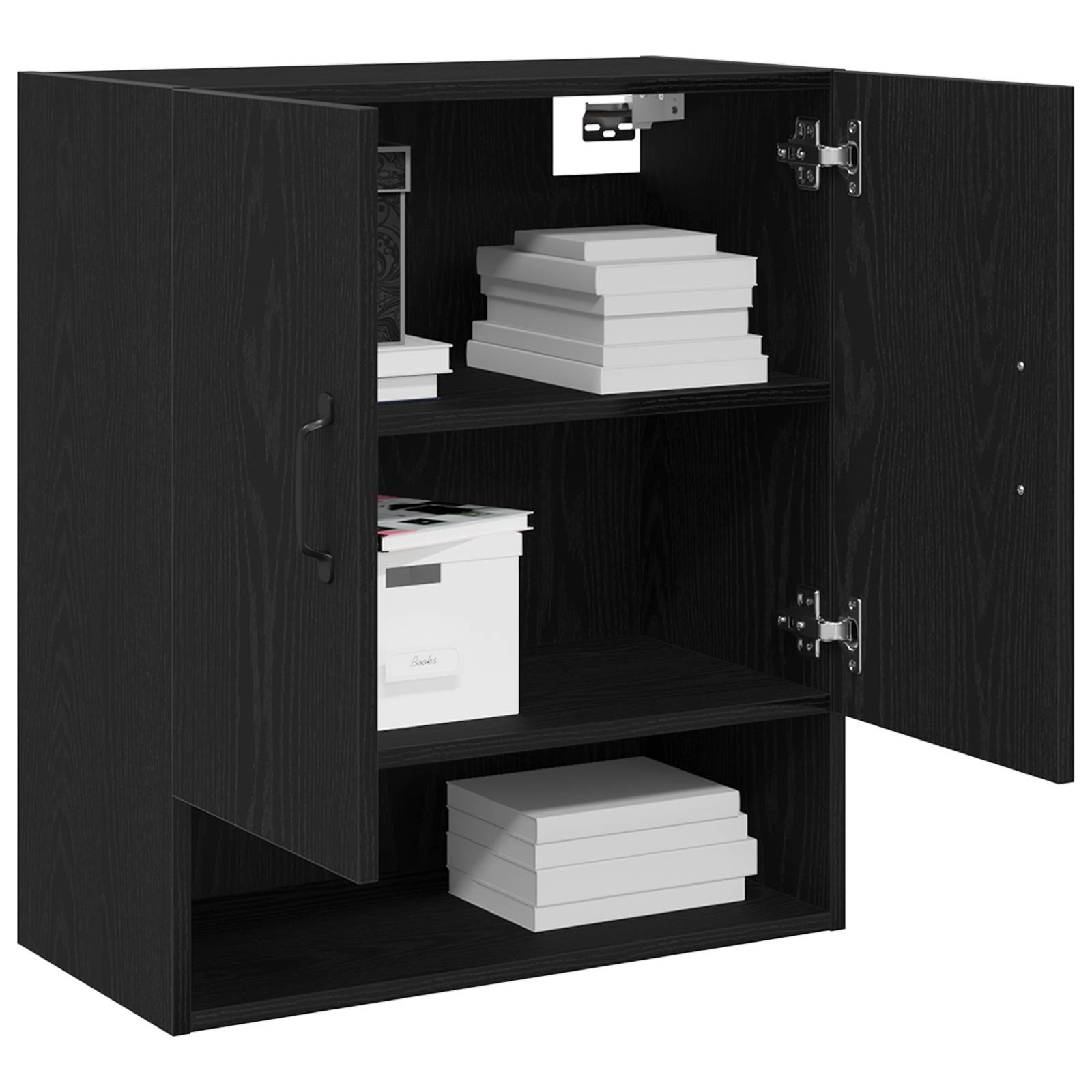 vidaXL Wandregal Schwarze Eiche 60x30x70 cm Holzwerkstoff