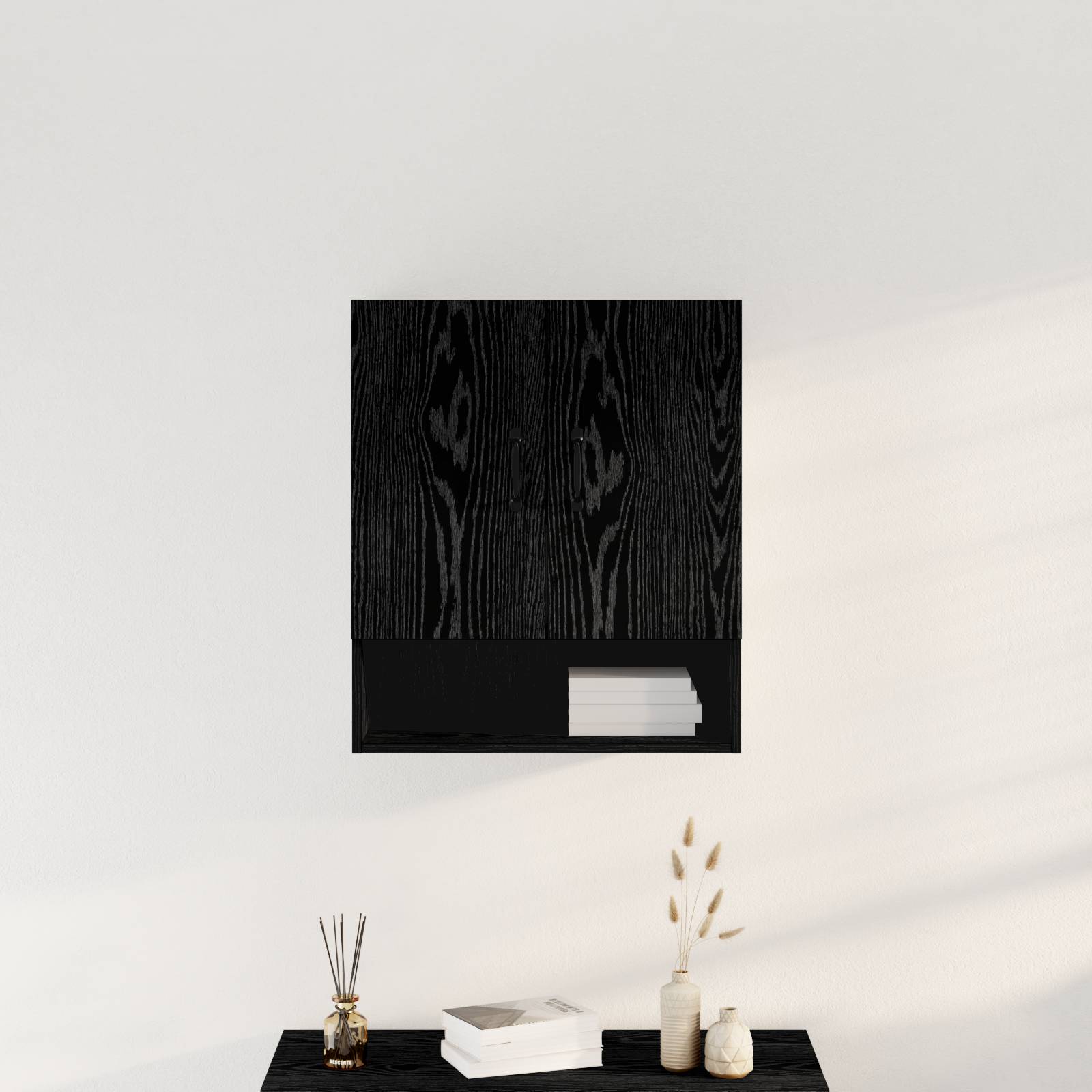 vidaXL Wandregal Schwarze Eiche 60x30x70 cm Holzwerkstoff