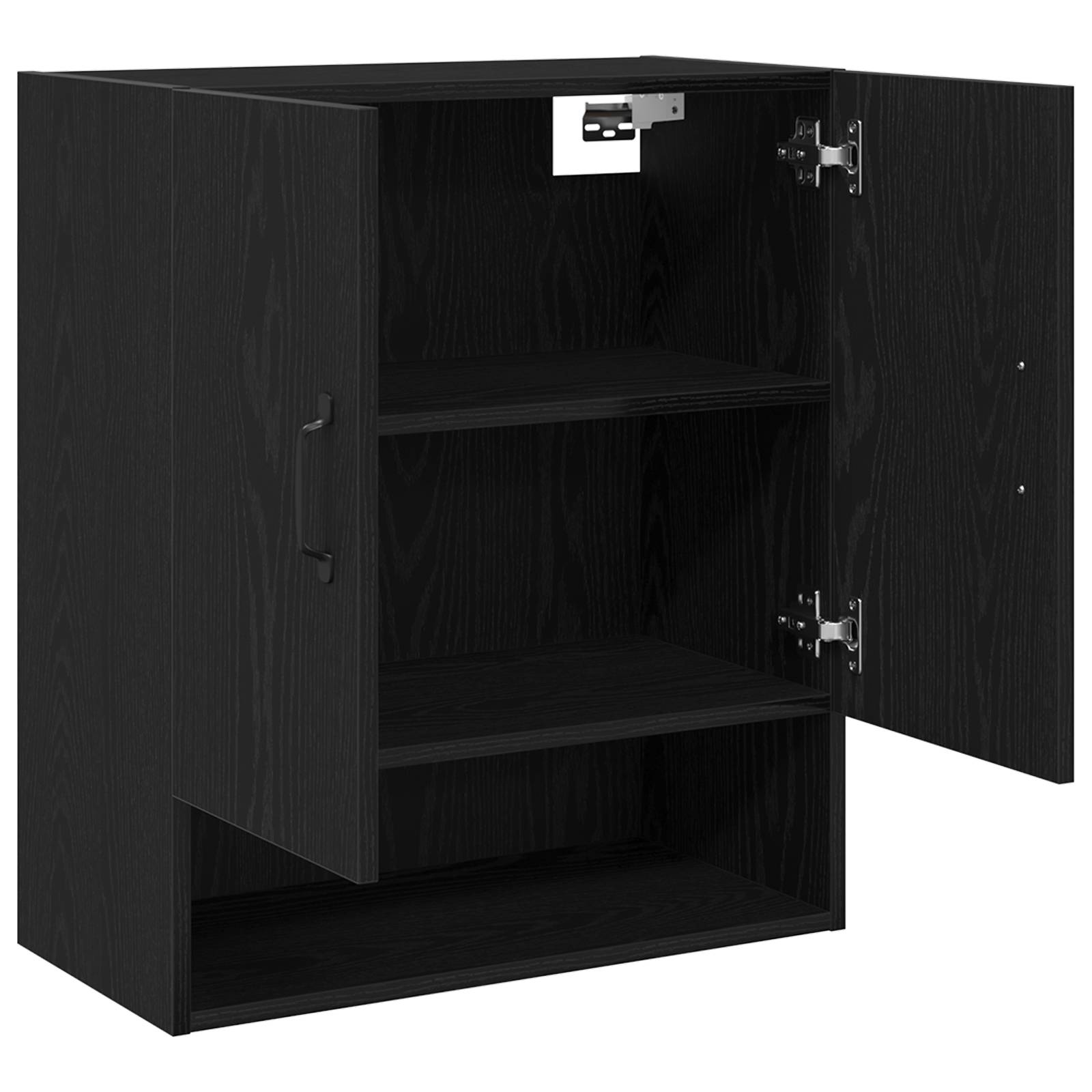 vidaXL Wandregal Schwarze Eiche 60x30x70 cm Holzwerkstoff