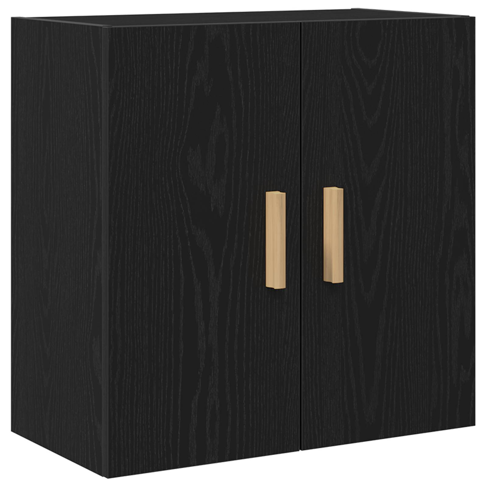 vidaXL Schwarzer Eichen-Wandschrank - 60x30x60 cm, Hergestellt aus Holzwerkstoff