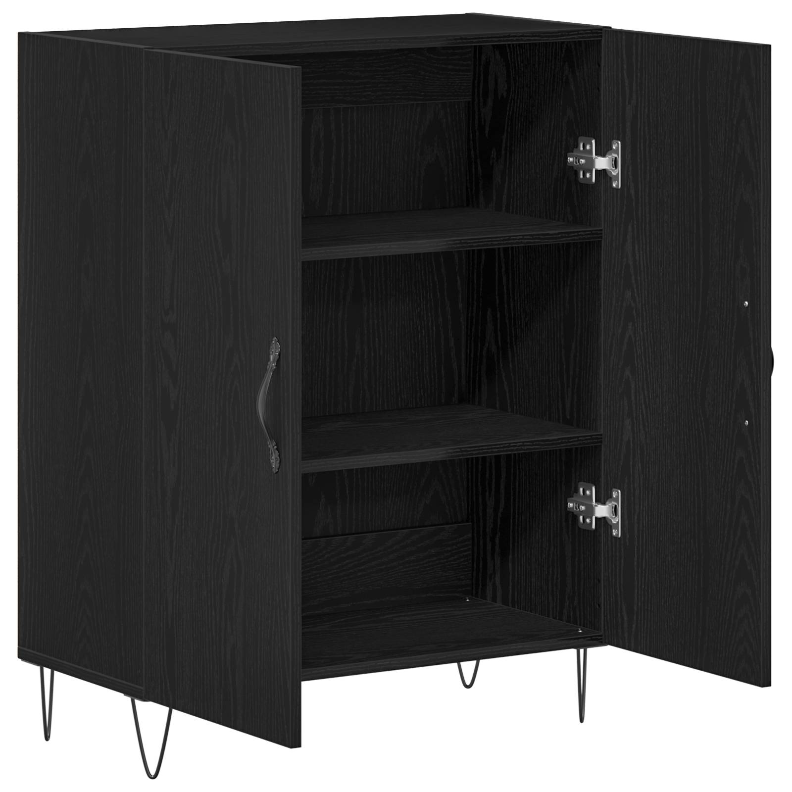vidaXL Sideboard Schwarze Eiche 69,5x34x90 cm Holzwerkstoff