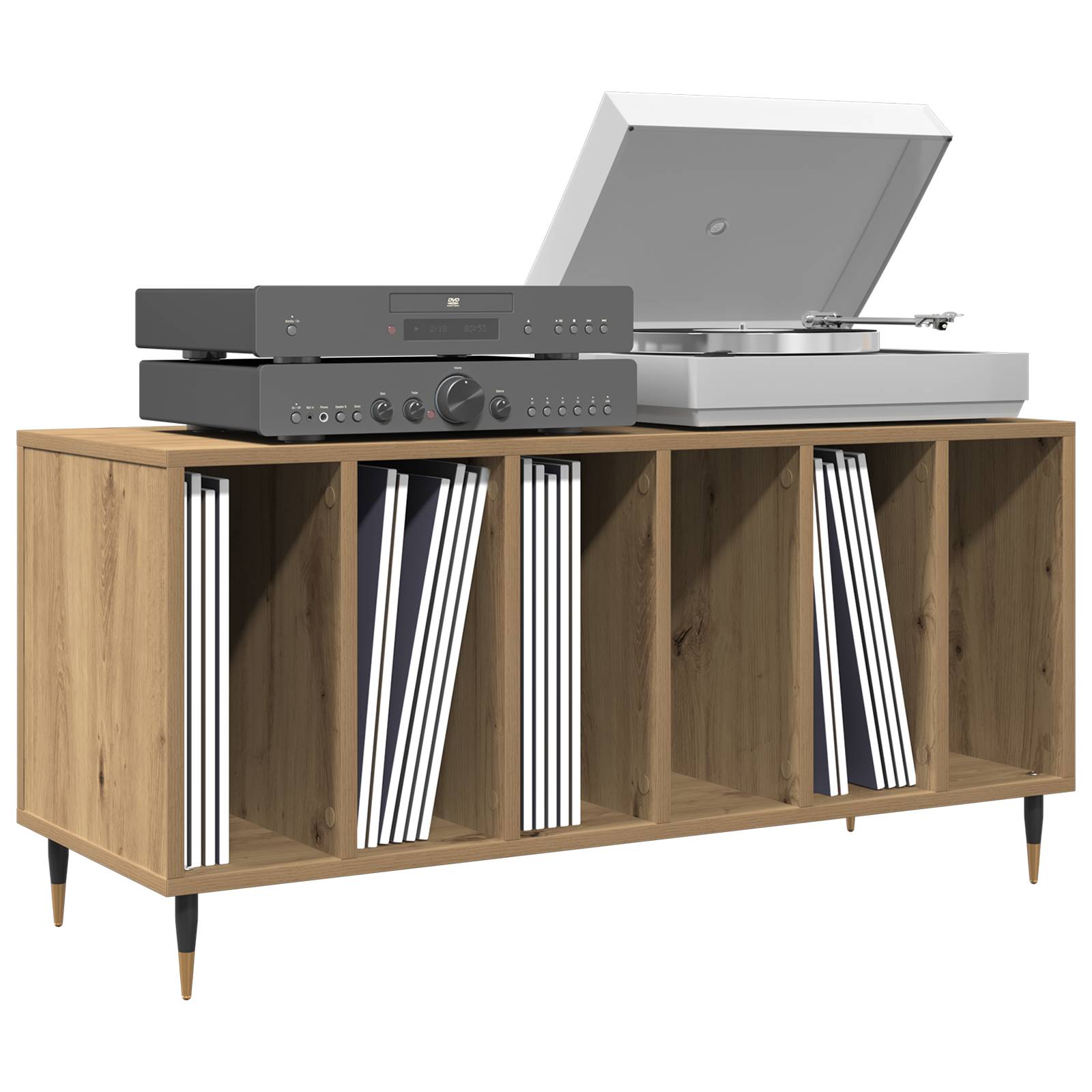 vidaXL Schallplattenschrank Artisan Oak 100x38x48 cm Holzwerkstoff