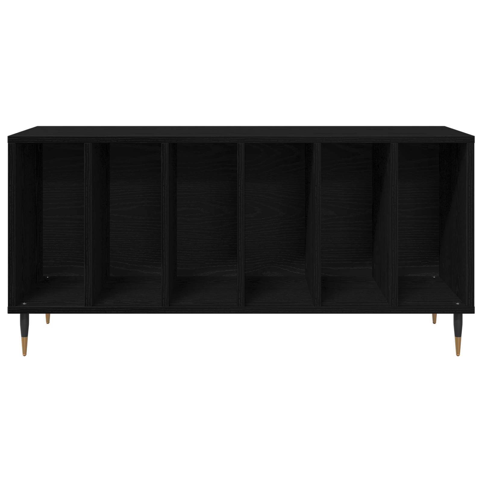 vidaXL Schallplattenschrank Schwarz Eiche 100x38x48 cm Holzwerkstoff