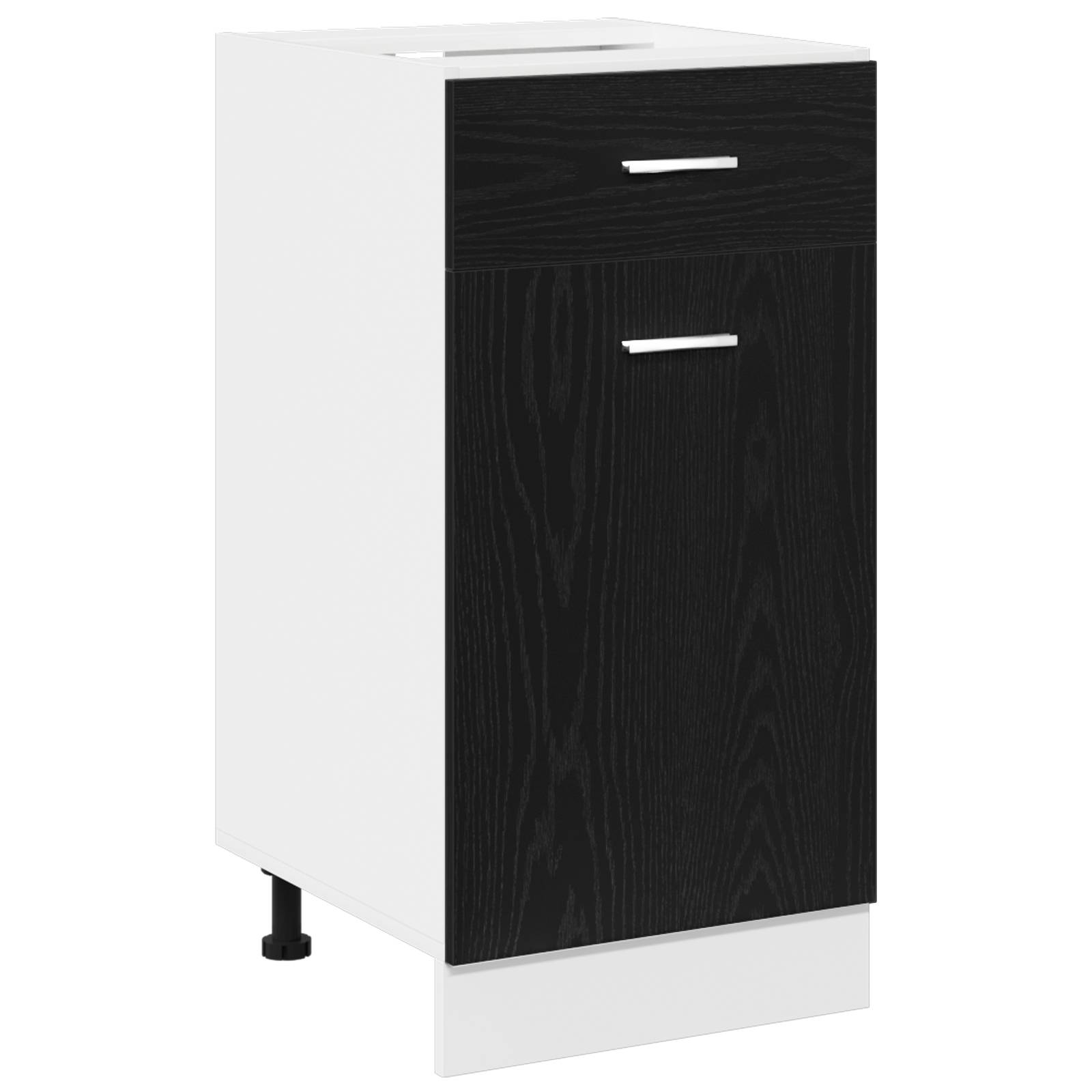 vidaXL Unterschrank mit Schublade Schwarze Eiche 40x46x81,5 cm