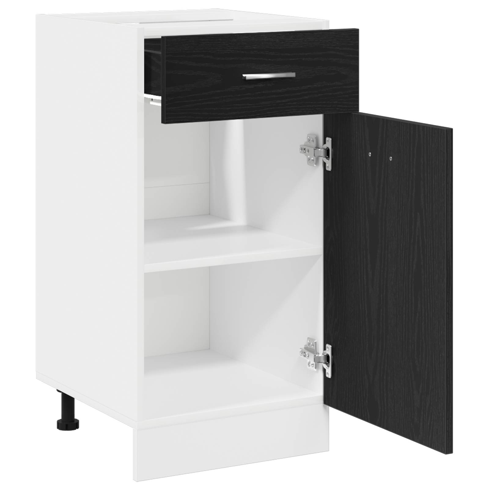 vidaXL Unterschrank mit Schublade Schwarze Eiche 40x46x81,5 cm