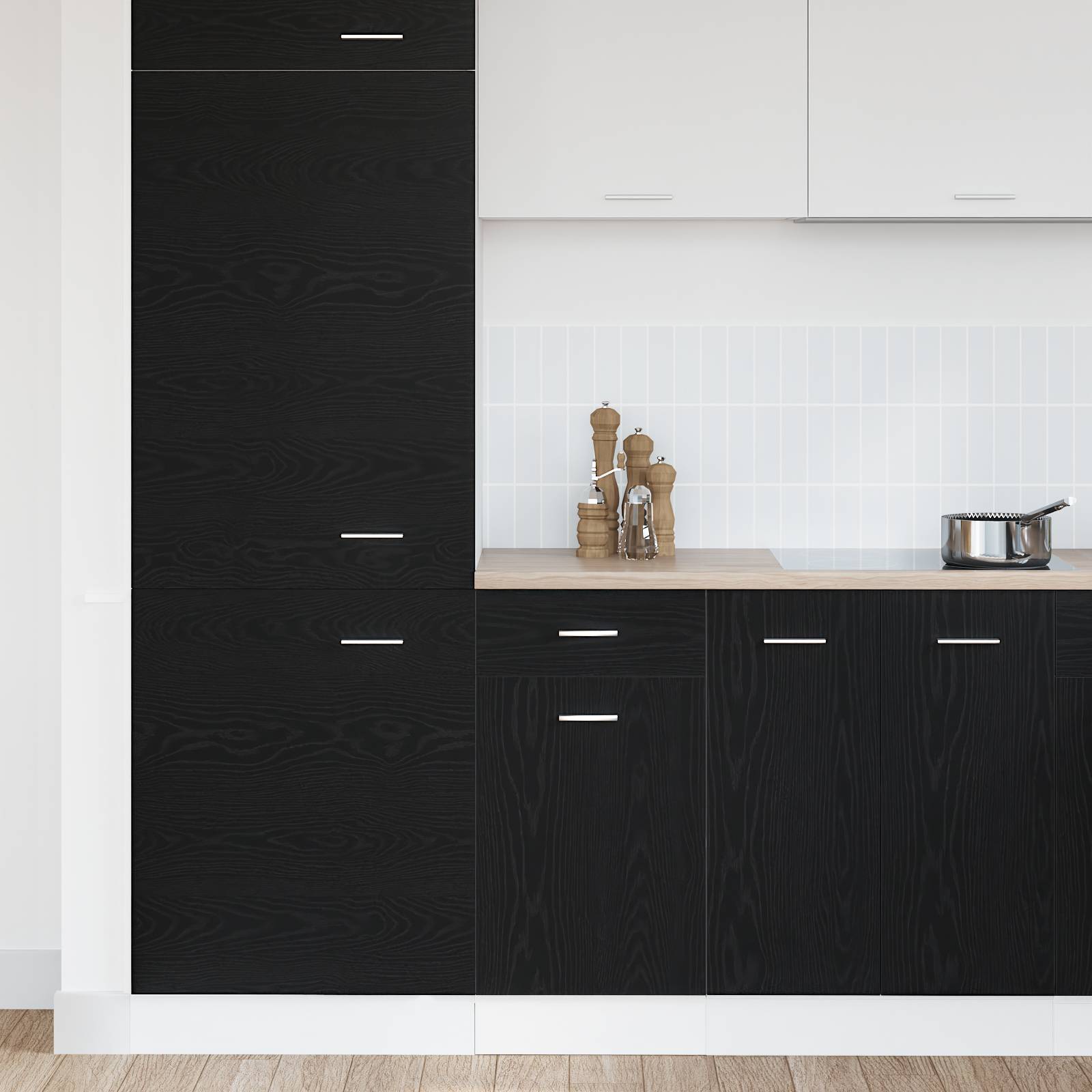 vidaXL Unterschrank mit Schublade Schwarze Eiche 40x46x81,5 cm