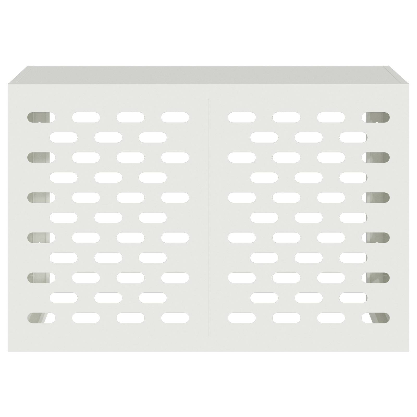 vidaXL Klimaanlagenabdeckung - Weiß, 90x40x60 cm, Aus Stahl