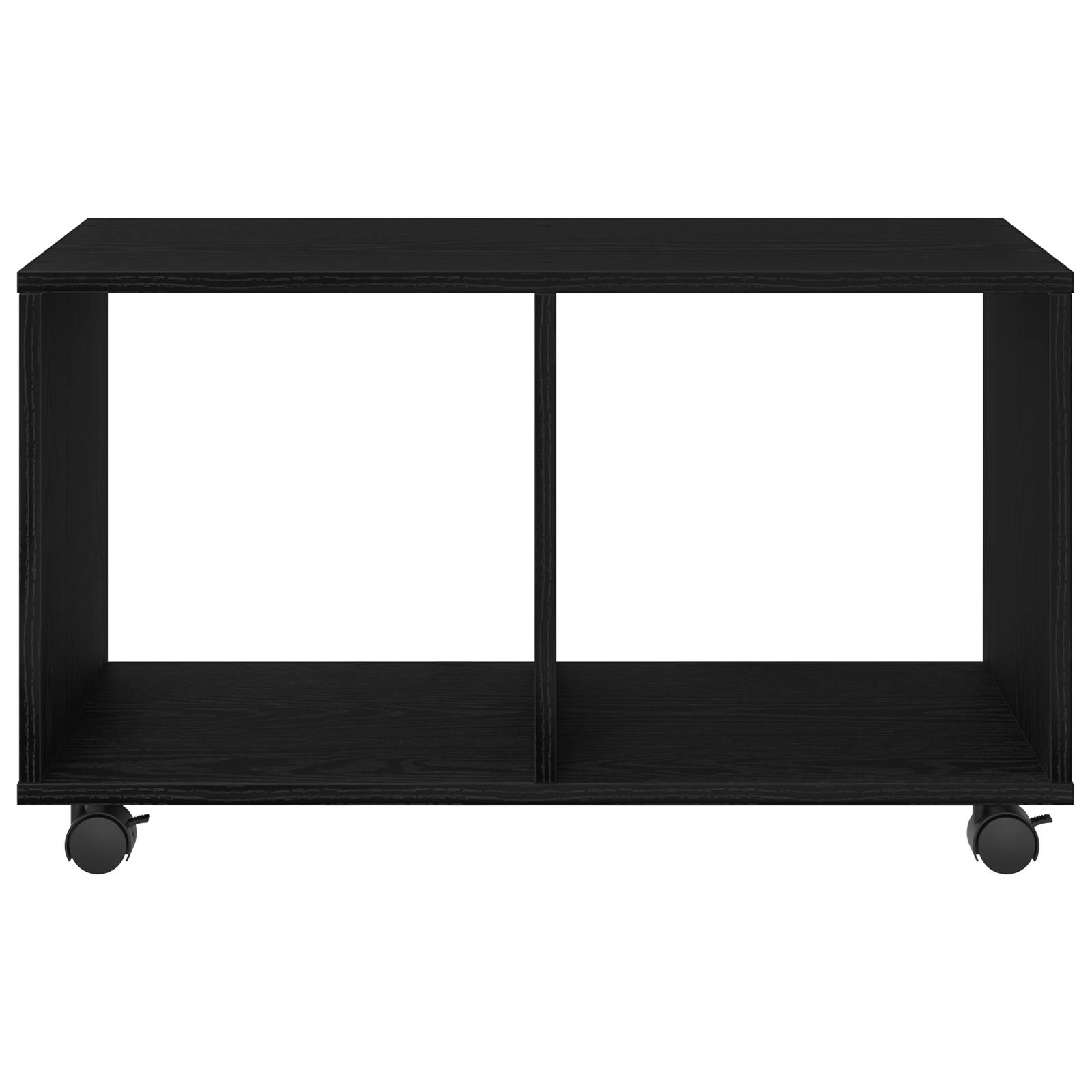 vidaXL Beistelltisch mit Rollen Schwarz Eiche 72x33x42,5 cm