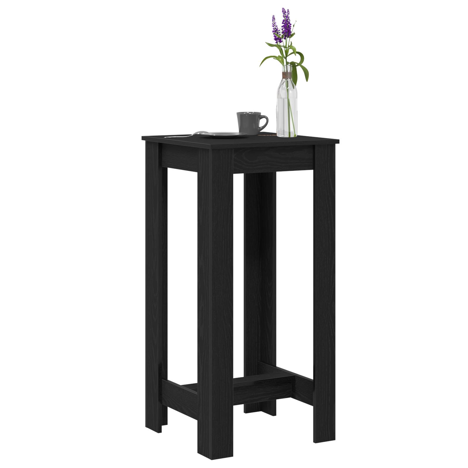 vidaXL Bartisch Schwarz Eiche Holzwerkstoff 51x50x103,5 cm