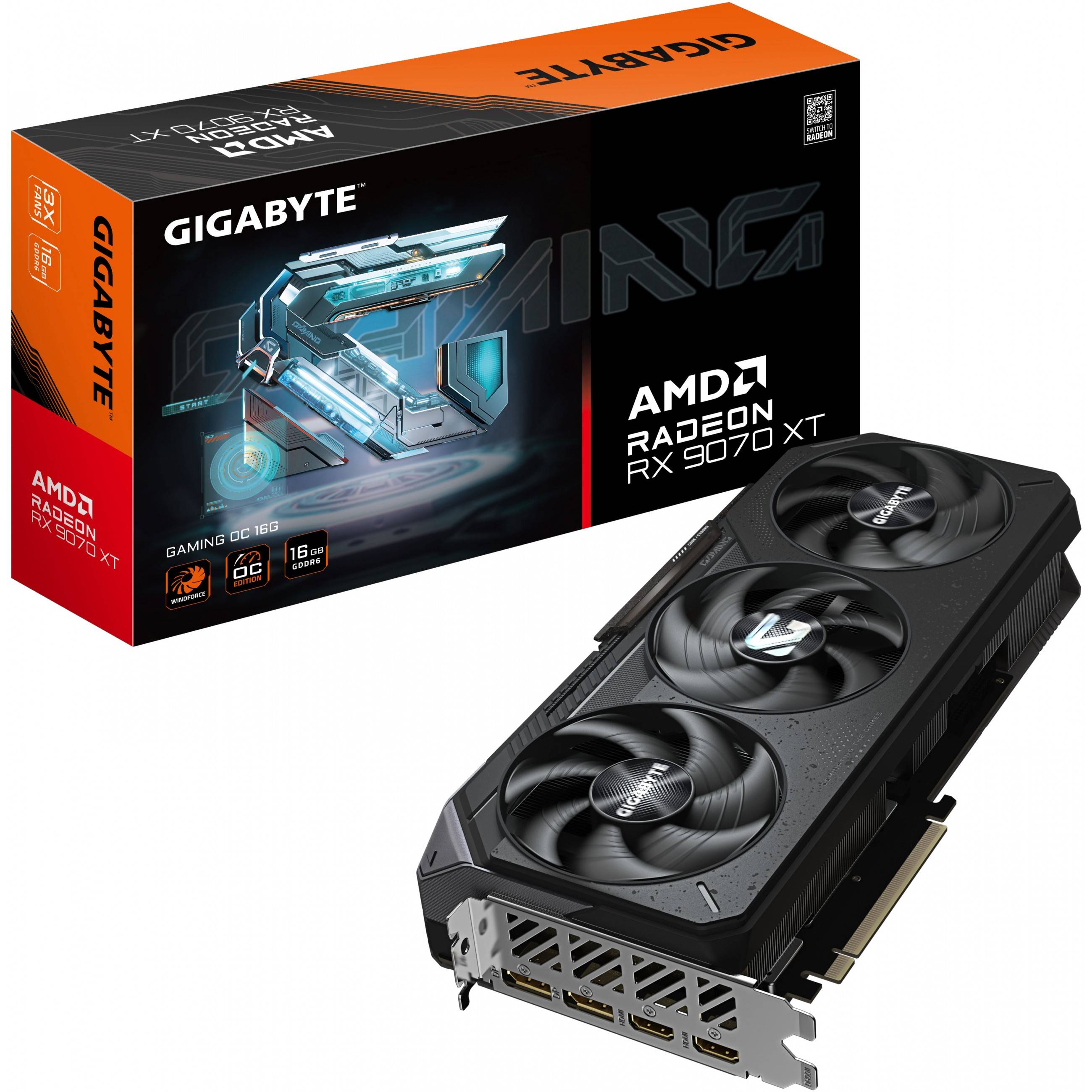 GIGABYTE Radeon RX 9070 XT GAMING OC 16G Grafikkarten AMD PCI-Express