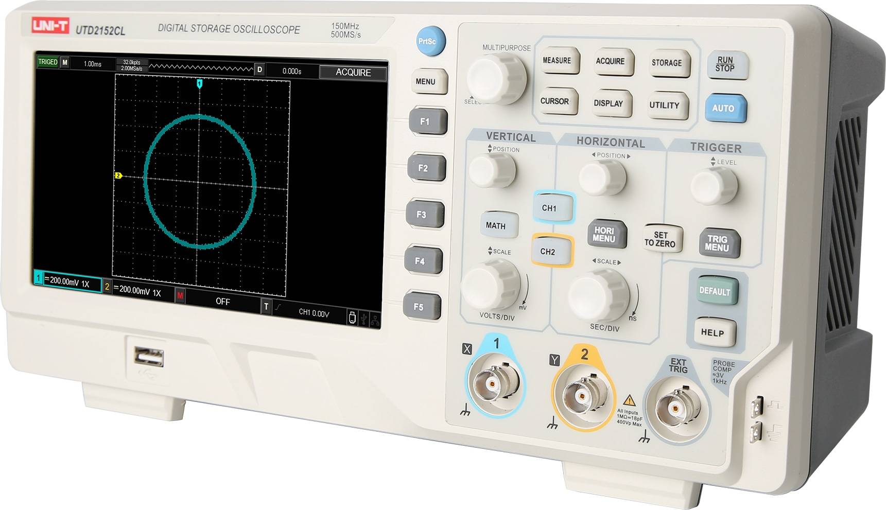 UNI-T Oszilloskop, UTD2152CL, 2 Kanäle, 150 MHz