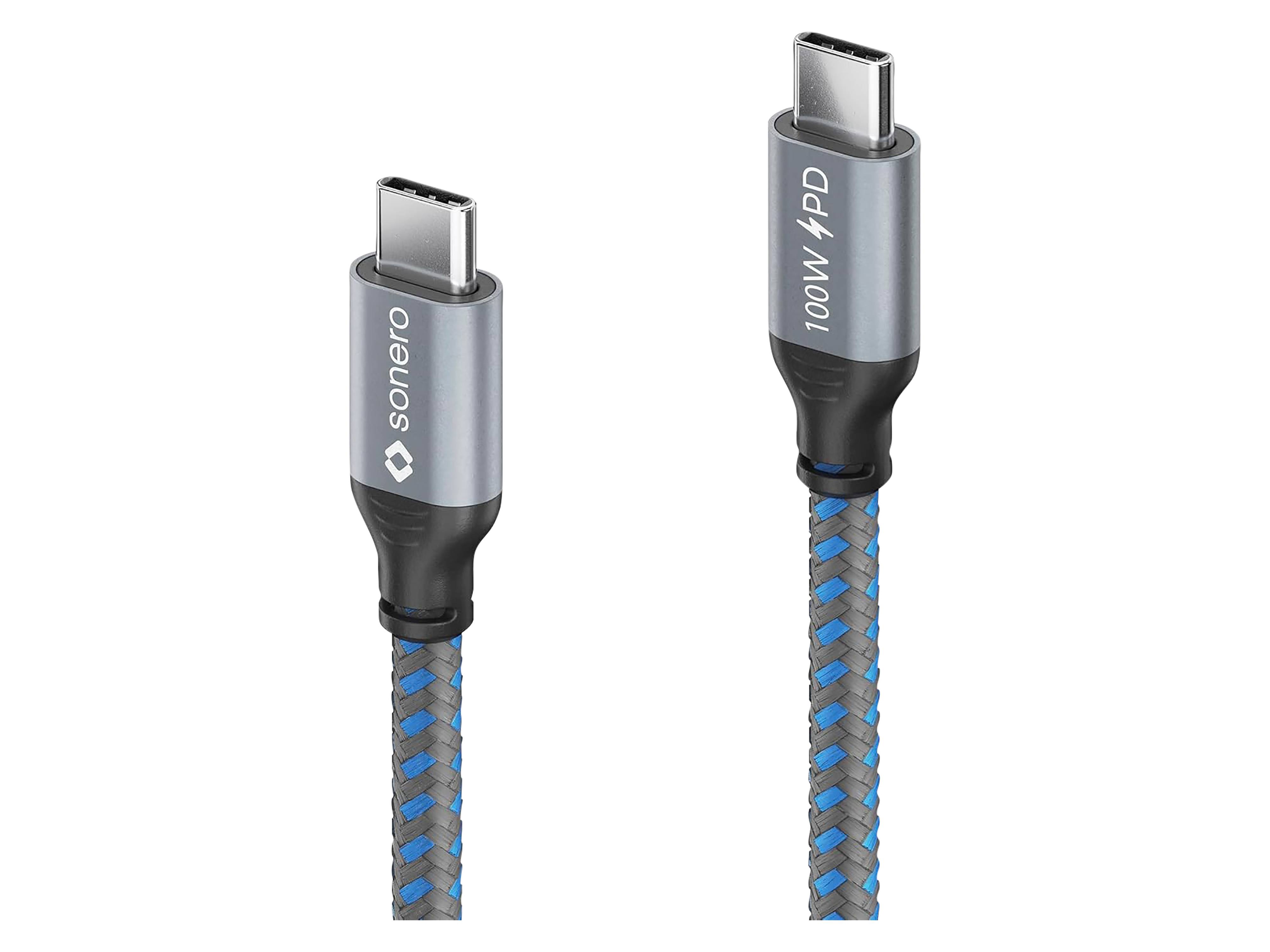 SONERO USB-C Kabel SPC-U310-010 PD 1m grau-blau