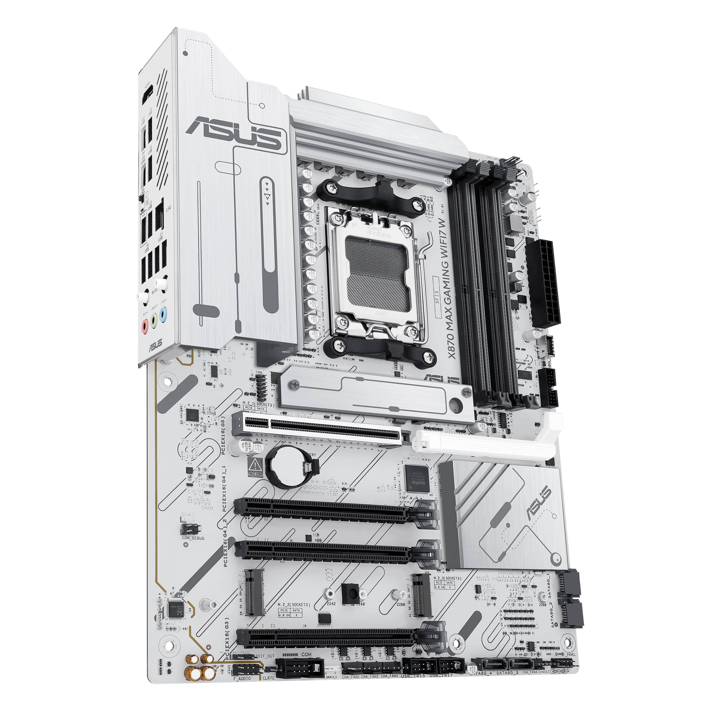 ASUS X870 MAX GAMING WIFI7 W - Motherboard - ATX - Socket AM5 - AMD X870 Chipsatz - USB4, USB-C 3.2 Gen 2x2, USB 3.2 Gen 2, USB 3.2 Gen 1 - Wi-Fi