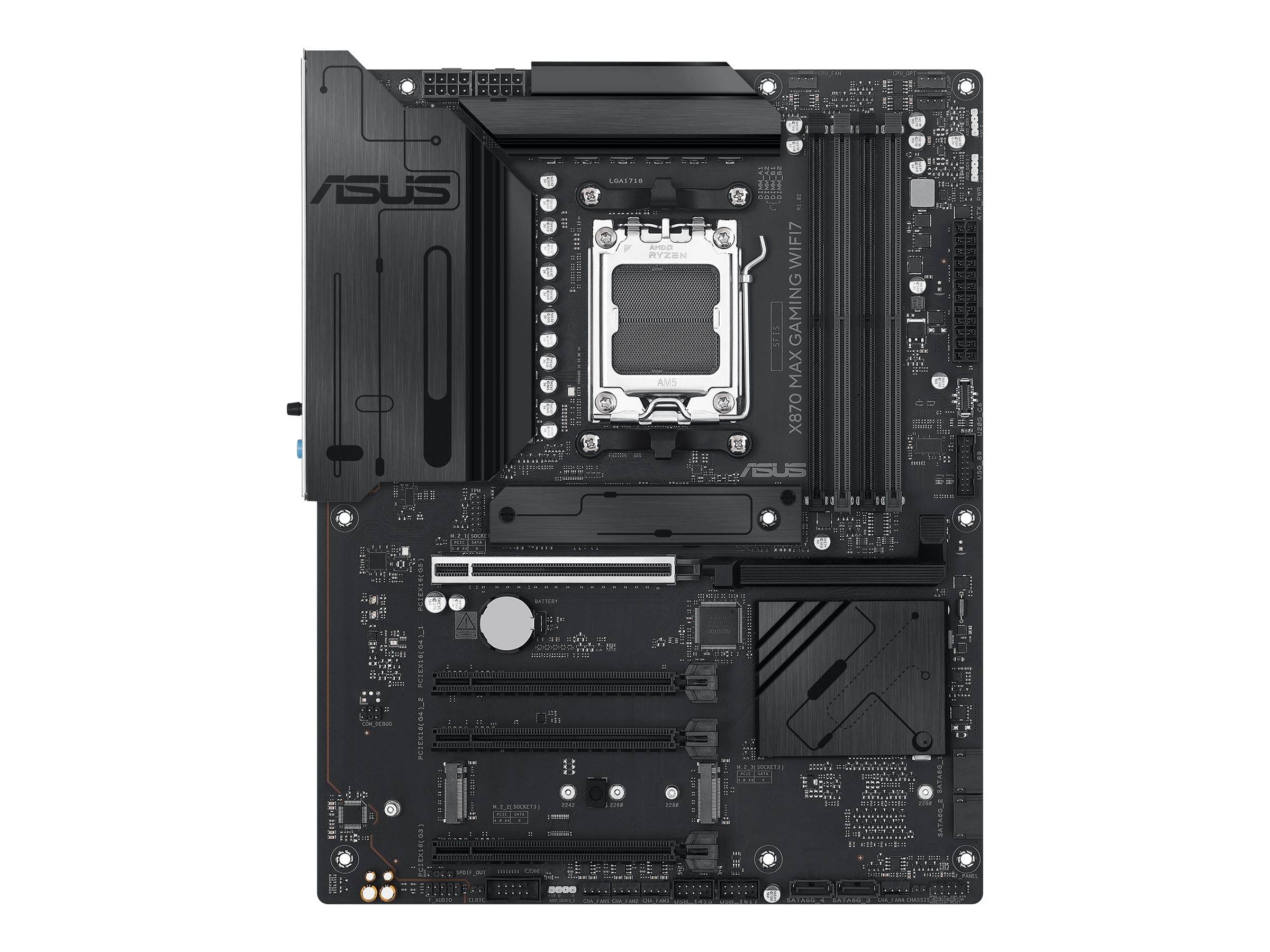 ASUS X870 MAX GAMING WIFI7 - Motherboard - ATX - Socket AM5 - AMD X870 Chipsatz - USB4, USB-C 3.2 Gen 2x2, USB 3.2 Gen 2, USB 3.2 Gen 1 - Wi-Fi