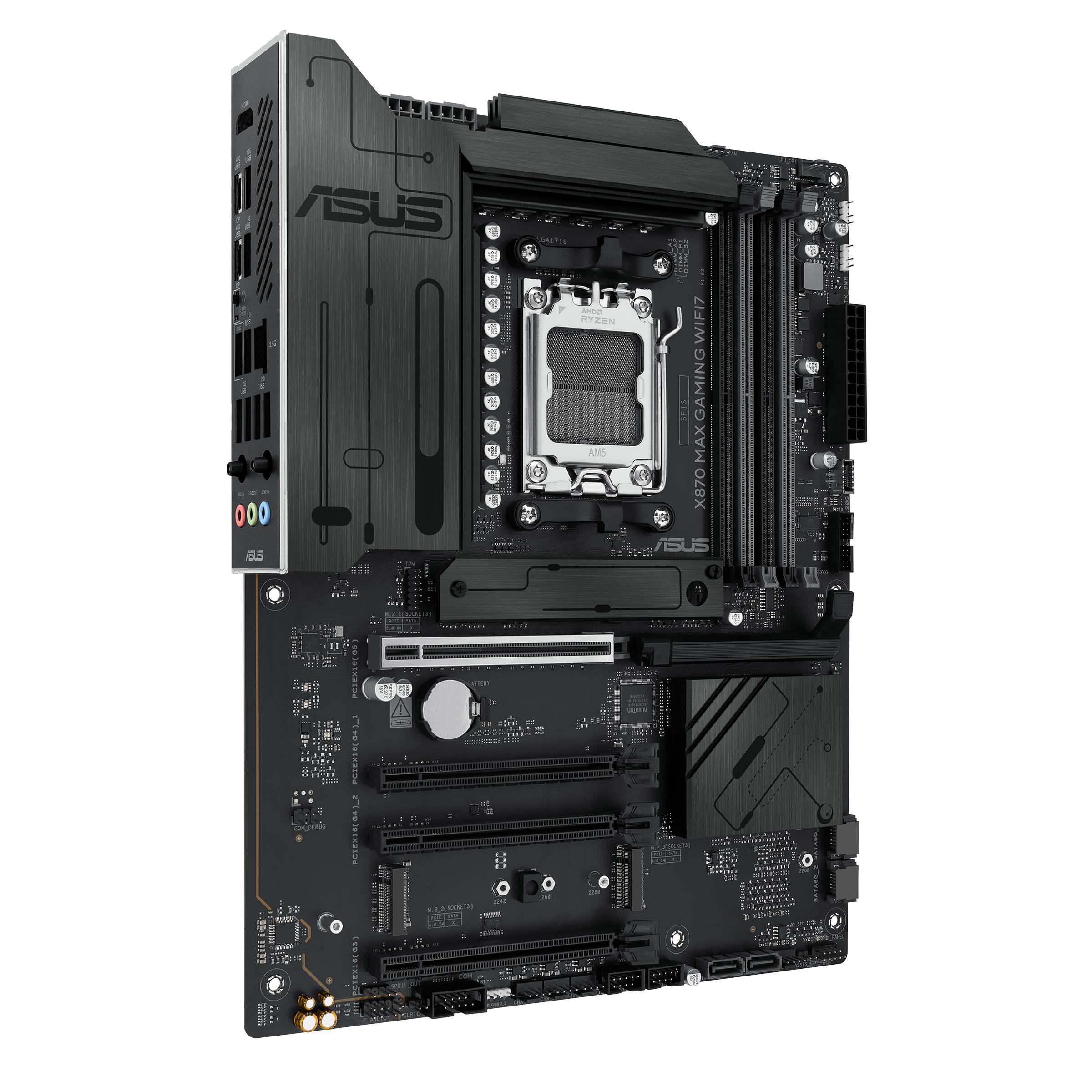 ASUS X870 MAX GAMING WIFI7 - Motherboard - ATX - Socket AM5 - AMD X870 Chipsatz - USB4, USB-C 3.2 Gen 2x2, USB 3.2 Gen 2, USB 3.2 Gen 1 - Wi-Fi
