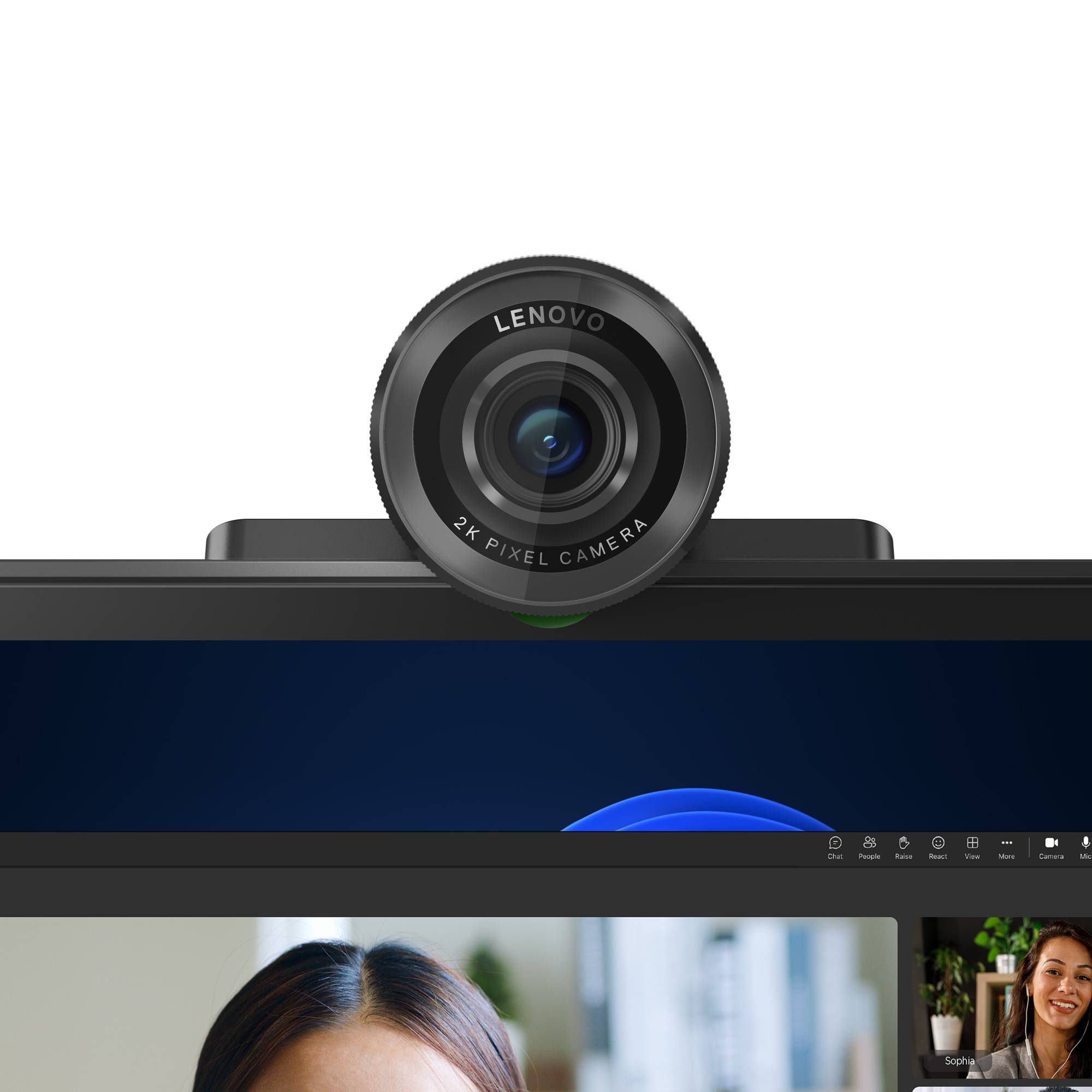 Lenovo Webcam - Farbe - 2560 x 1440 - 2K - Audio