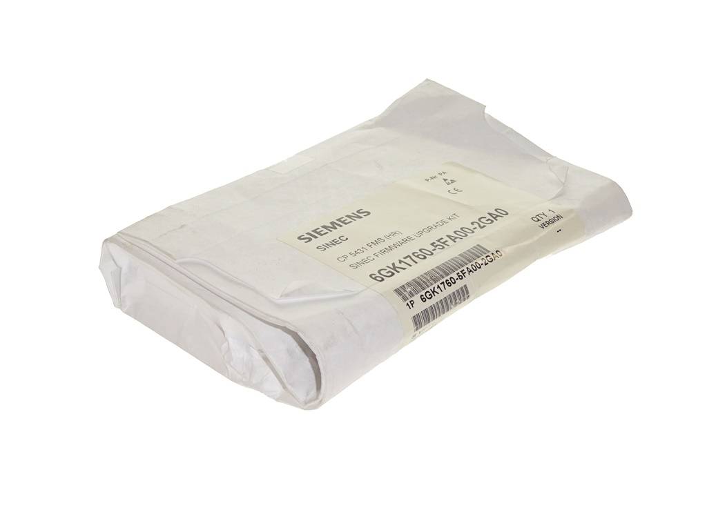 Siemens-Bauteil in einer weißen Kunststoffverpackung mit Produktetikett und Barcode.