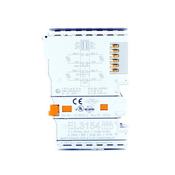 BECKHOFF 4-Kanal-Analog-Eingangsklemme (EL3154)