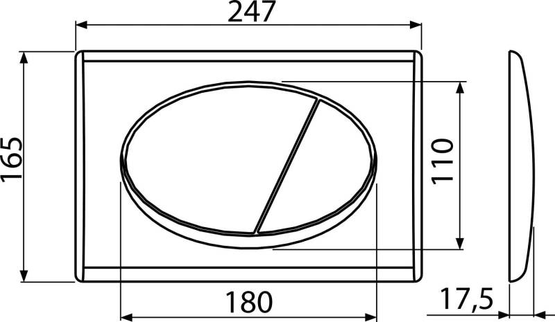 Alcadrain WC - Betätigungsplatte M75 Gold-Glanz
