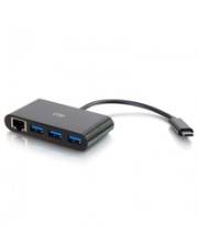 C2G USB C Hub with Ethernet - 3-Port USB HubHub - 3 x SuperSpeed USB 3.0 + 1 x