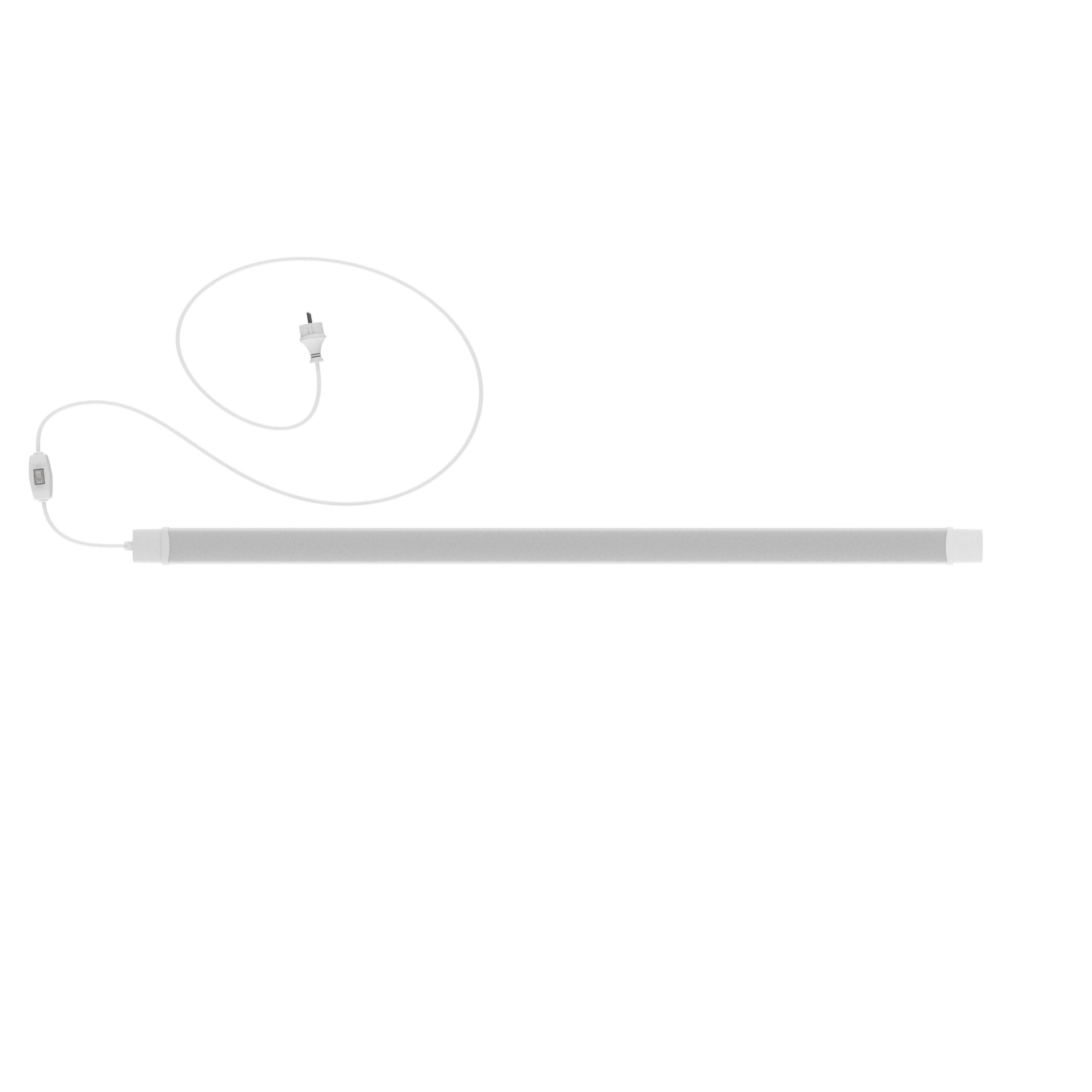 Spectrum LED LIMEA PLUG 120cm Feuchtraumleuchte 36W 5000lm mit Schalter 120° weiß 230V IP65 Neutralweiß 4000K