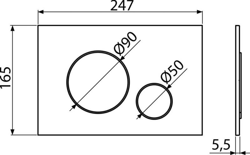Alcadrain WC - Betätigungsplatte M676 Weiß-Matt