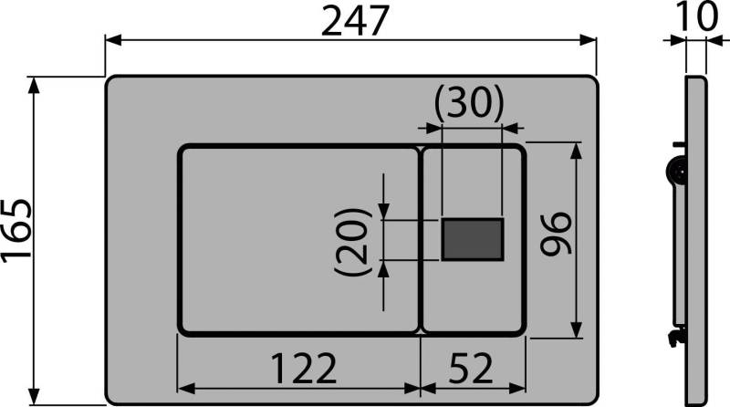 Alcadrain WC - Betätigungsplatte Antivandal mit Sensor (Netzversorgung) M279S-SLIM