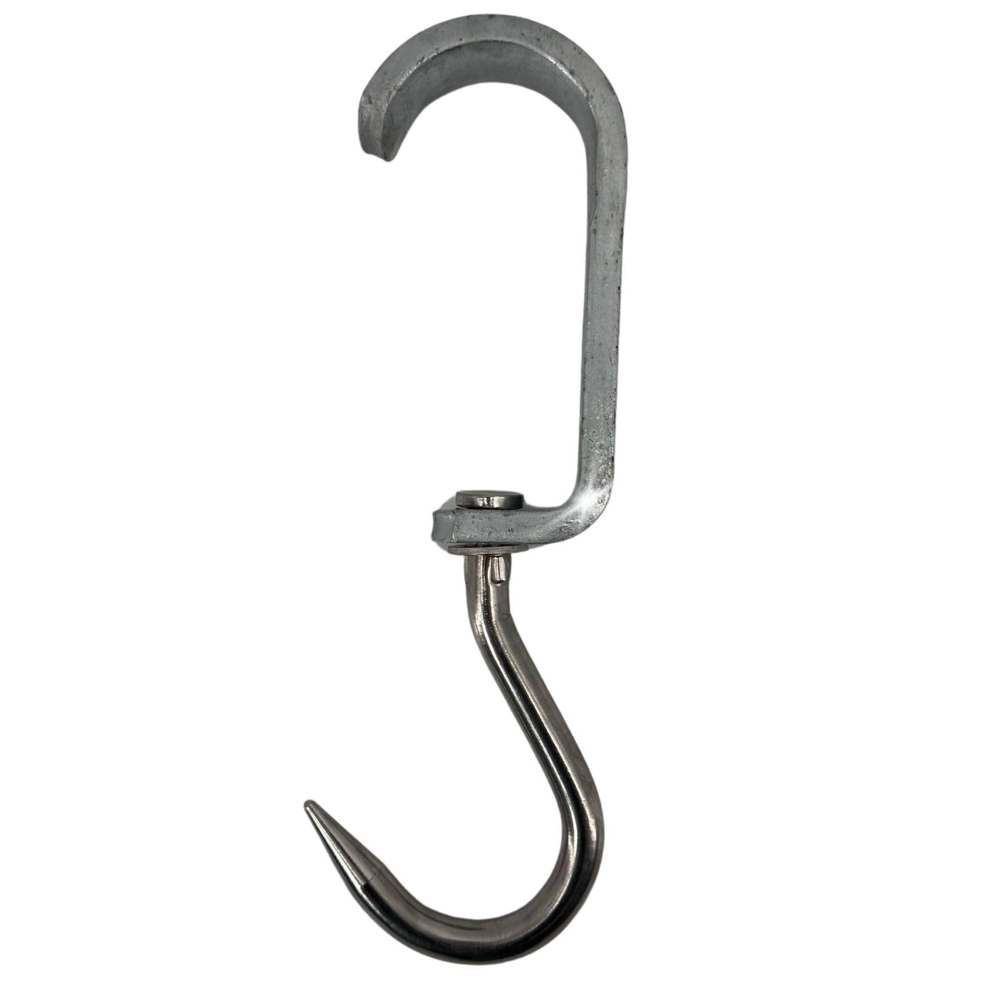 Euro-Haken Din 5047 35x12 mm Rohrbahnhaken Rohrhaken Fleischerhaken Metzgerei Gleithaken Normhaken mit Gleitbügel