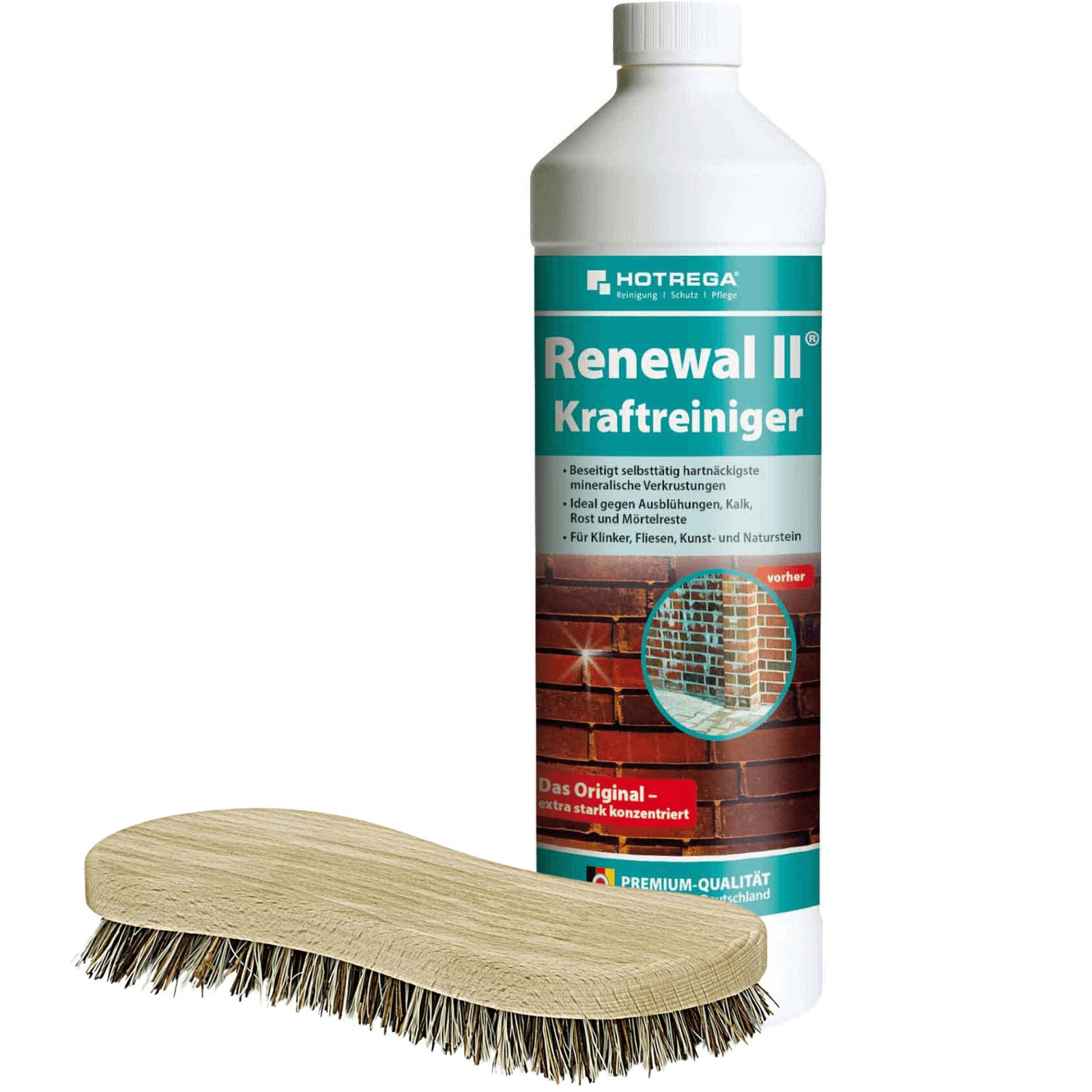 HOTREGA Kraftreiniger Renewal II 1 Liter inkl. Wurzelbürste