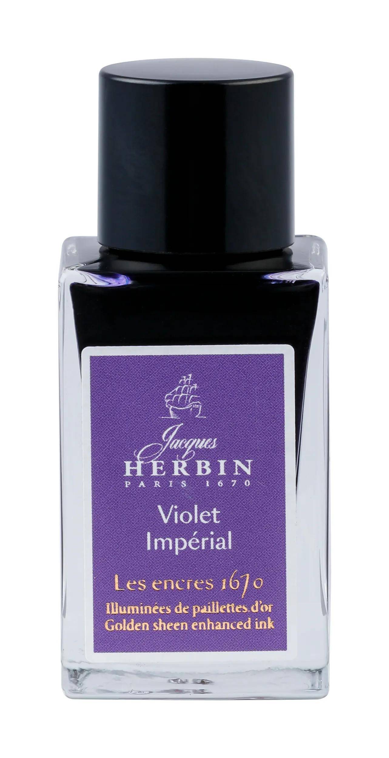 Jacques Herbin 3x 1670 Tinte Violet Imperial 15ml - Violet Impérial 16076JT