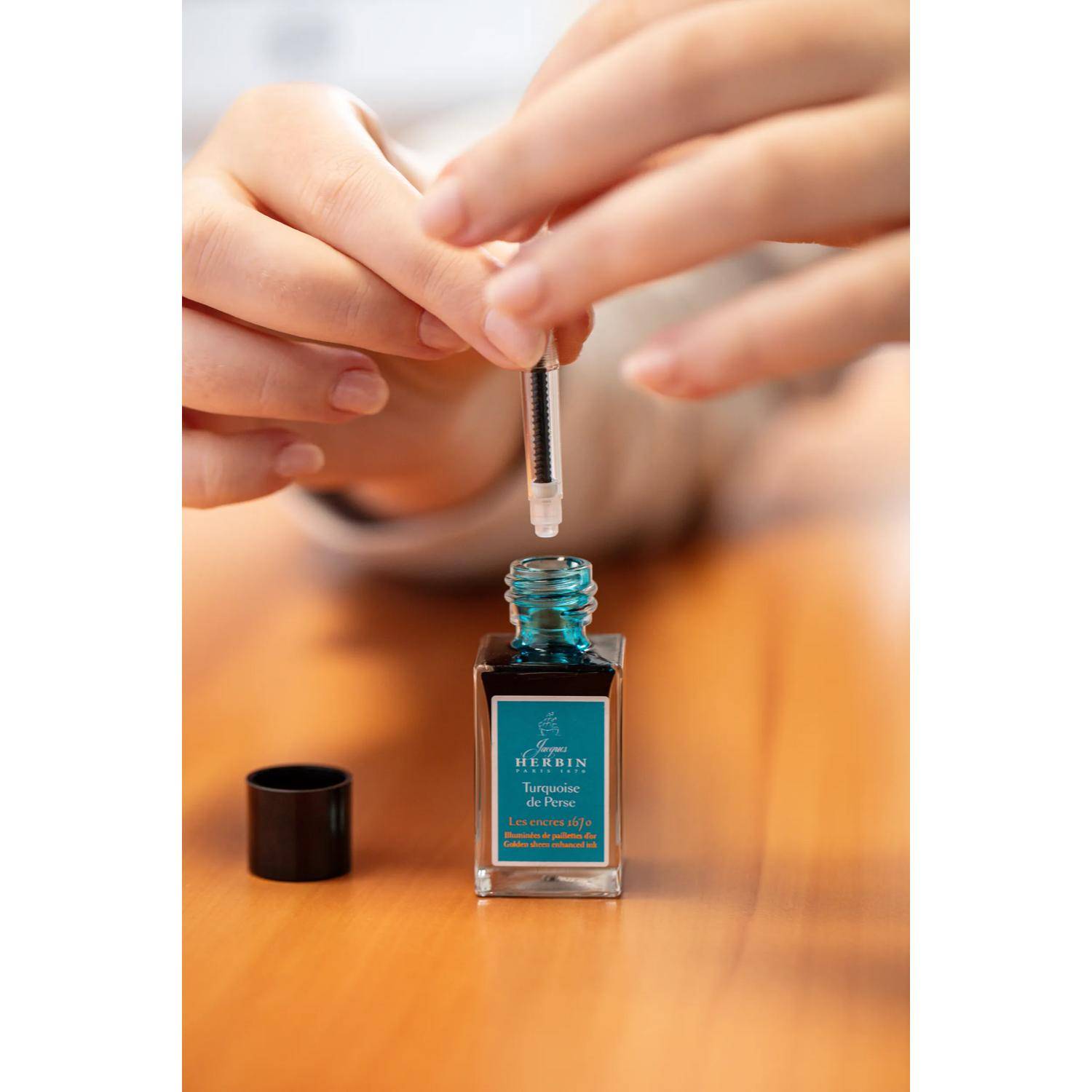 Jacques Herbin 3x 1670 Tinte Turquoise de Perse 15ml Turquoise de Perse 16014JT