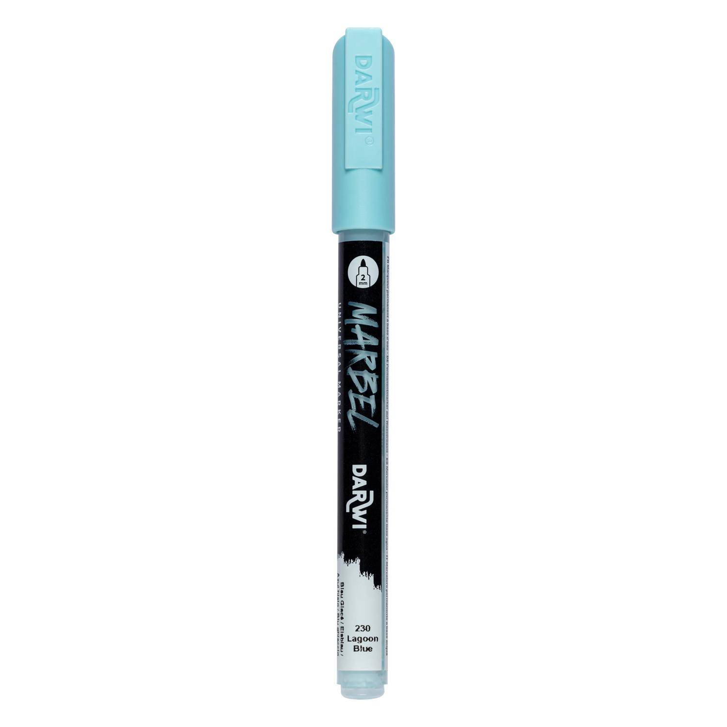Darwi 6x Marker Acrylfarbe, konische feine Spitze 2mm Eisblau| DA0223002230C