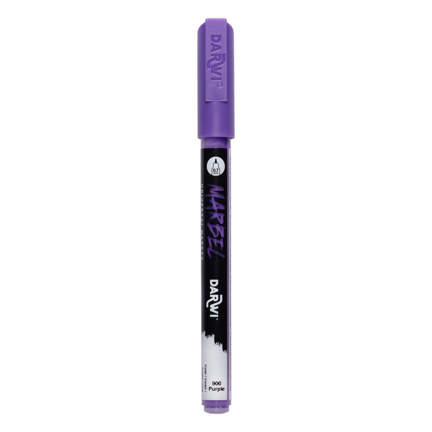 Darwi 6x Marker Acrylfarbe, extrafeine Spitze 0,7mm Violett DA0223001900C