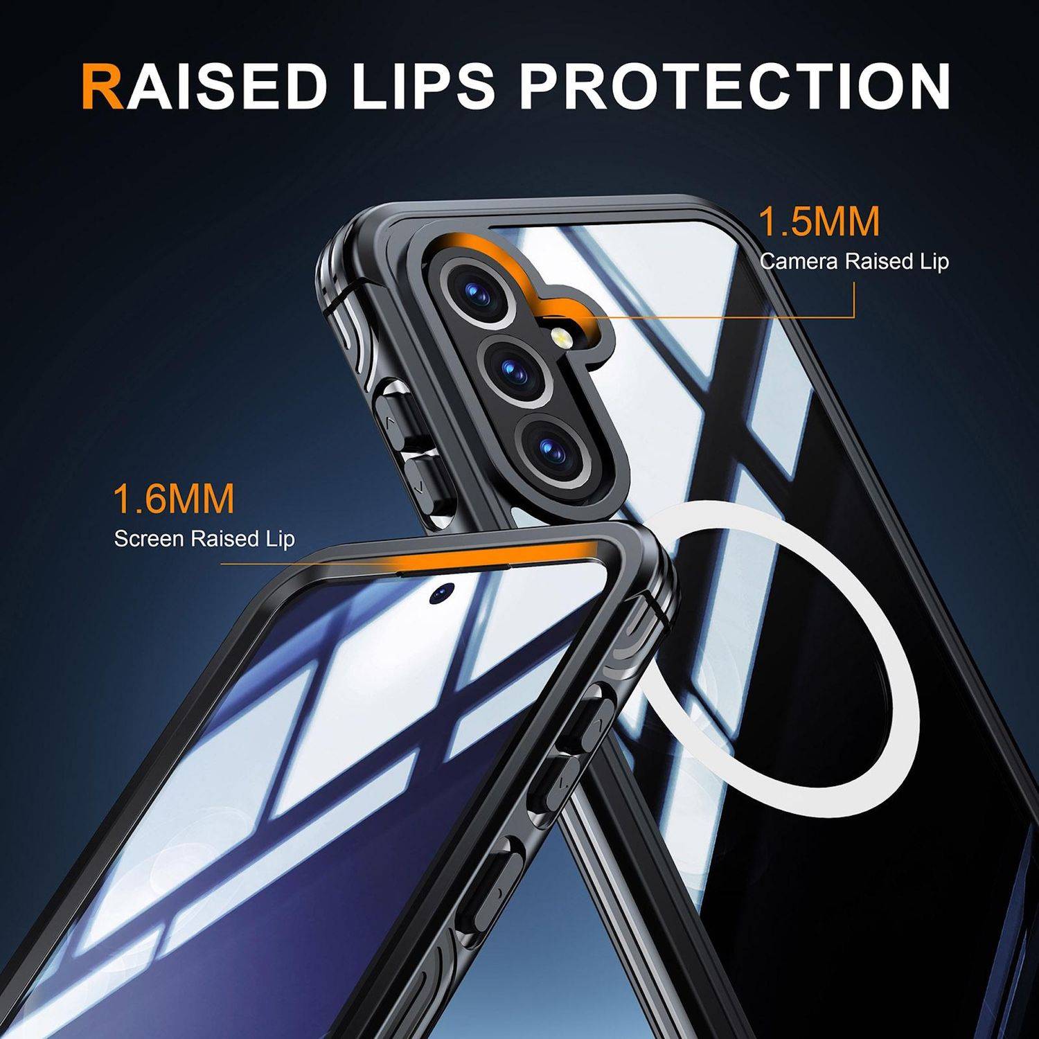 Für Samsung Galaxy A56 / A36 MagSafe 360 Full Body Hybrid Tasche Bumper Hellblau