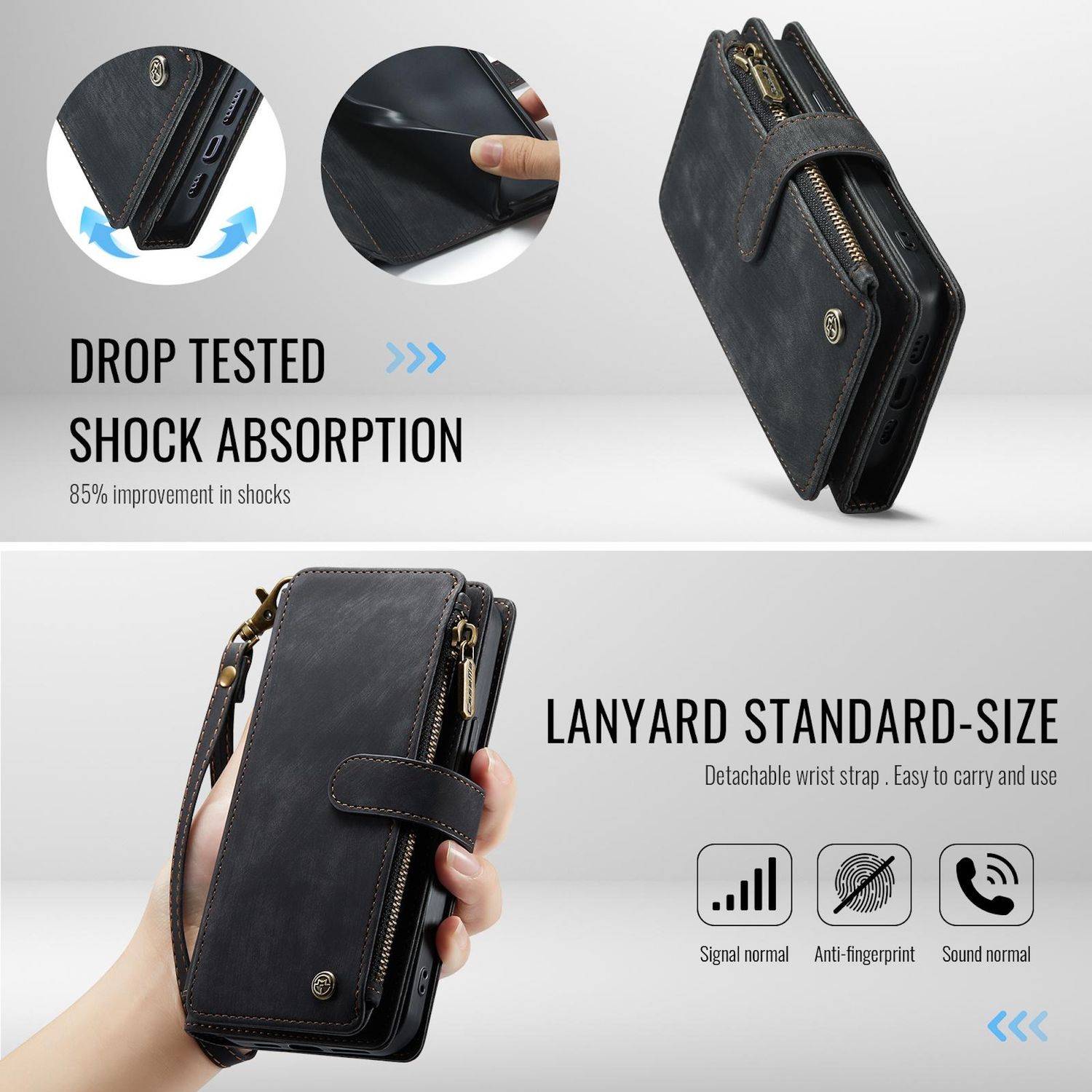 Handyhülle Klapptasche für Apple iPhone 17e / 16e Kunstleder Multifunktion